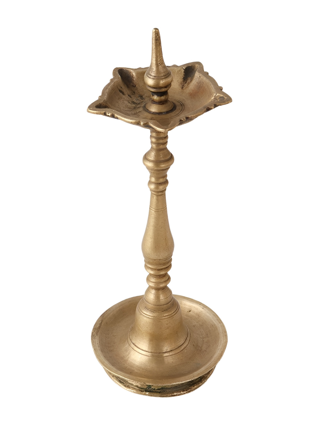 

Indianshelf Gold Toned Textured Brass Diya
