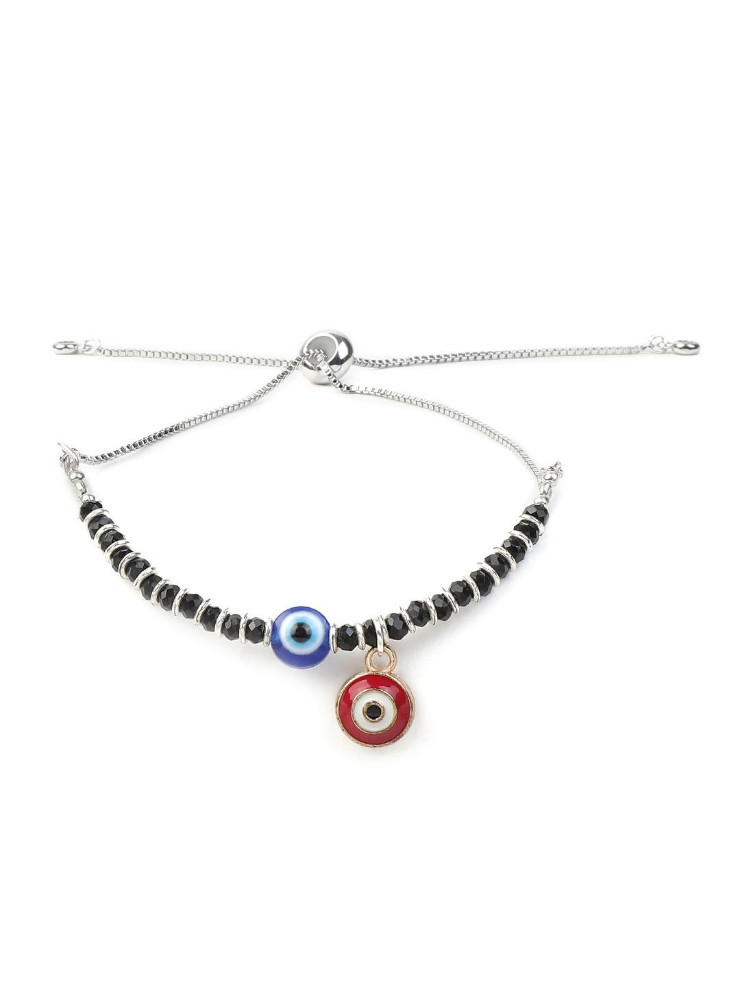 

EL REGALO Kids Evil Eye Charm Bracelet, Black