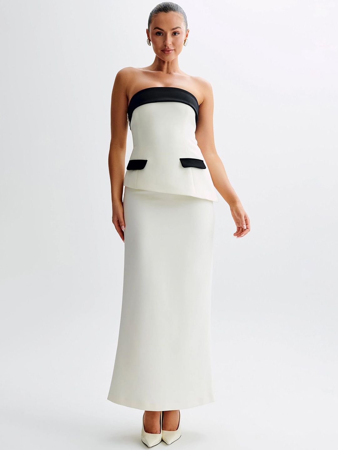 

LULU & SKY Tube Top With Skirt, White