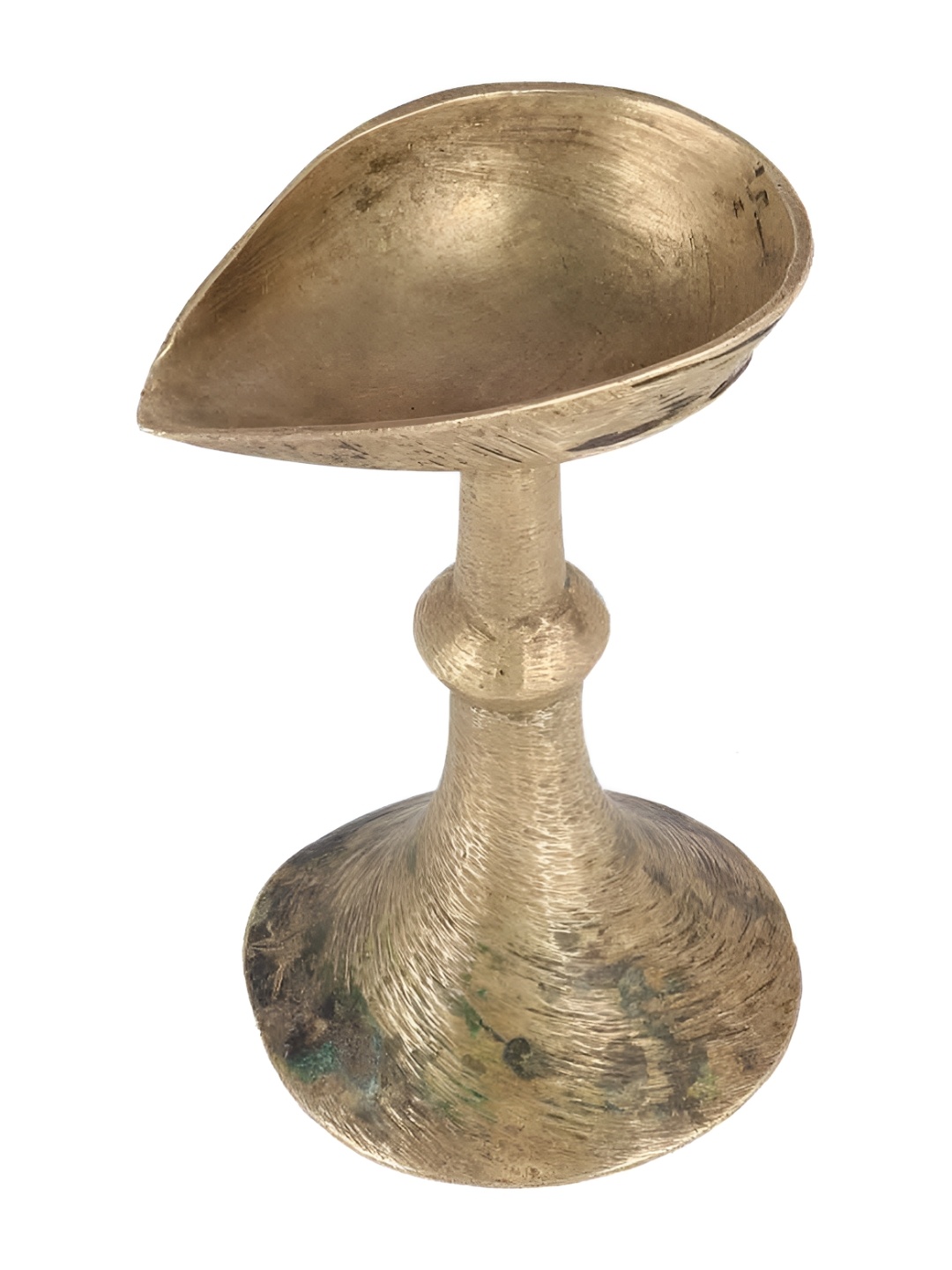 

Indianshelf Gold-Toned Textured Brass Diya Pooja Essentials