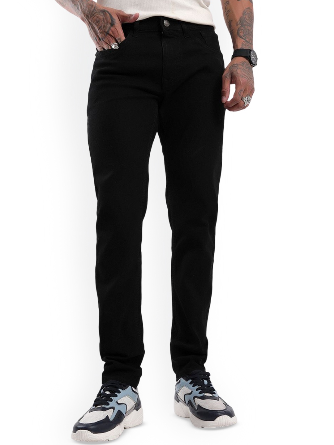 

WROGN Men Slim Fit Jeans, Black