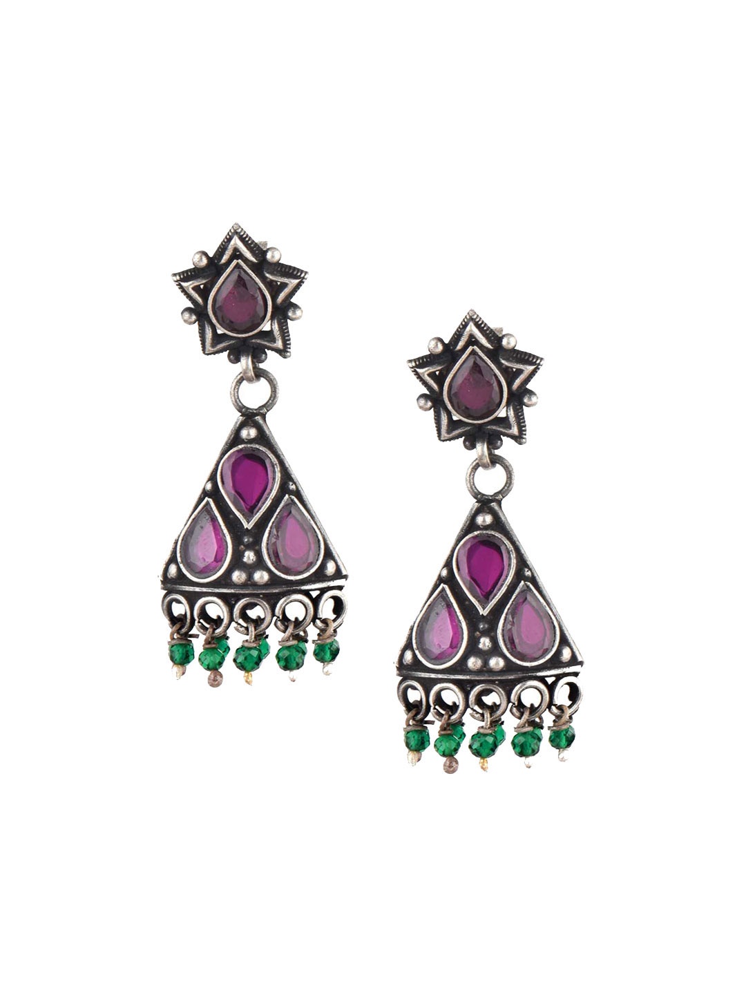 

Indianshelf 92.5 Sterling Silver Contemporary Jhumkas