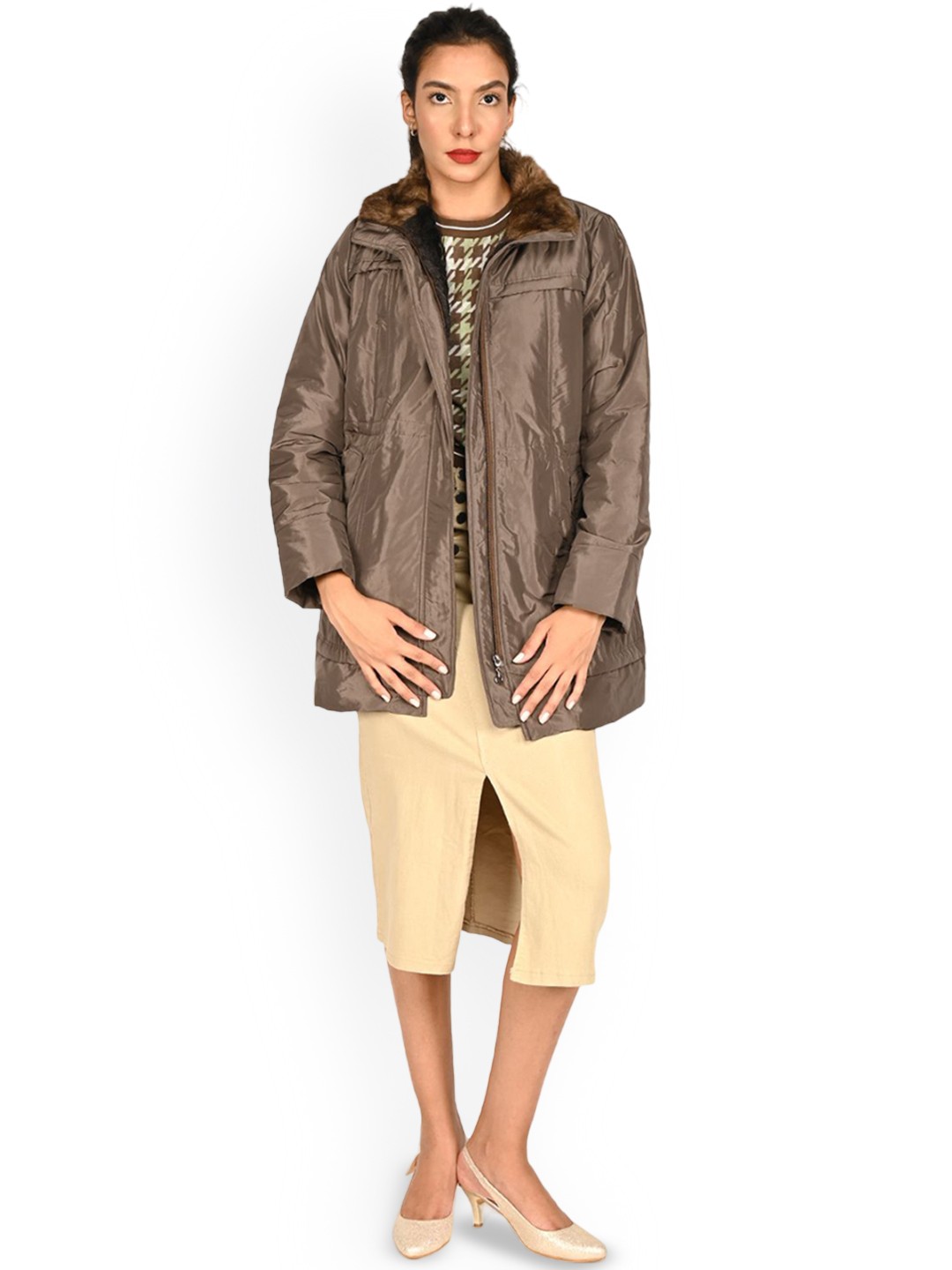 

ODETTE Women Padded Jacket, Grey