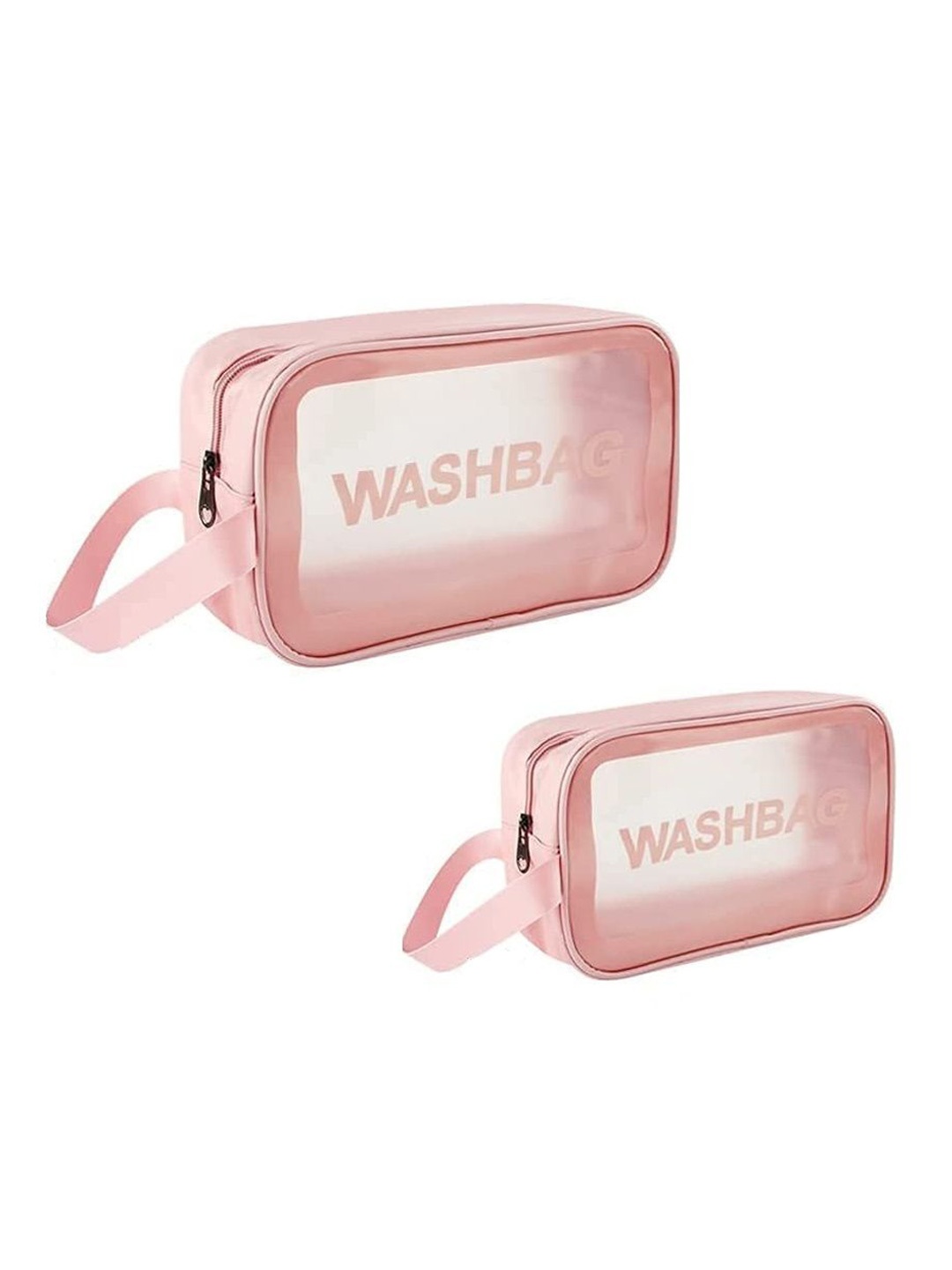 

FAVON Set Of 2 Printed Waterproof Makeup Pouch, Pink