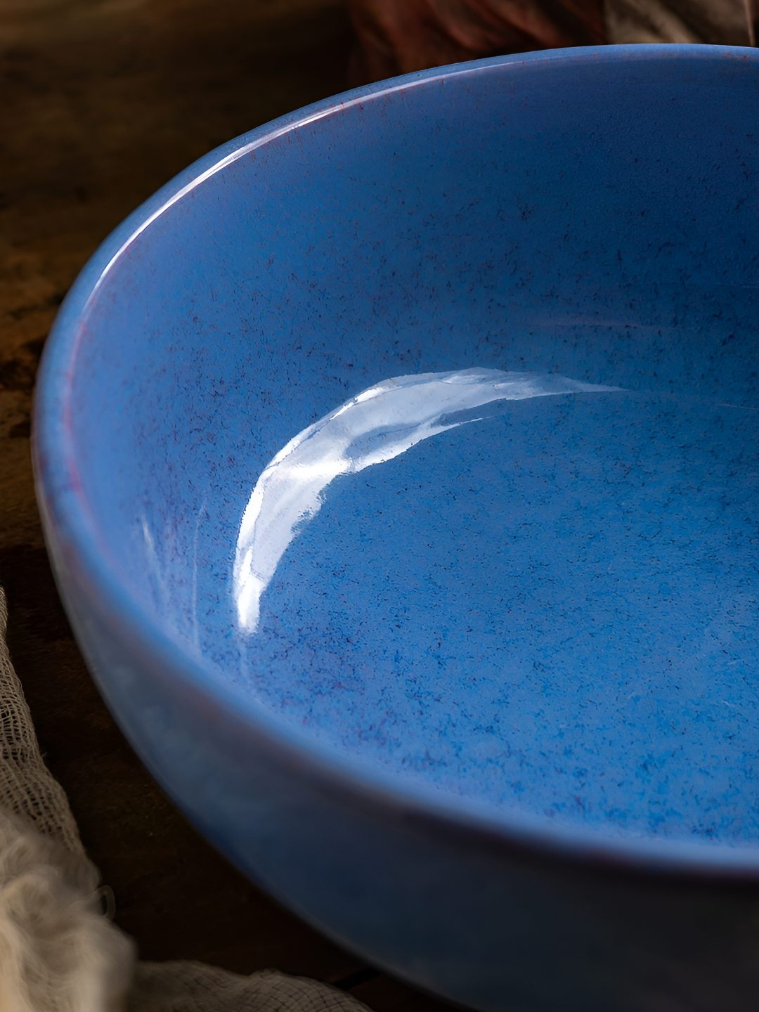 

AMALAFIEE CERAMICS Blue Ceramic Microwave Safe Serving Bowl