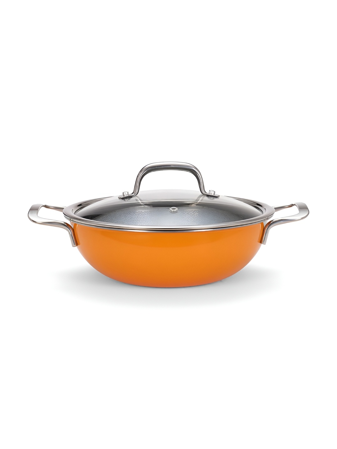 

ARTTDINOX Silver-Toned Dishwasher Safe Stainless Steel Kadhai and Wok