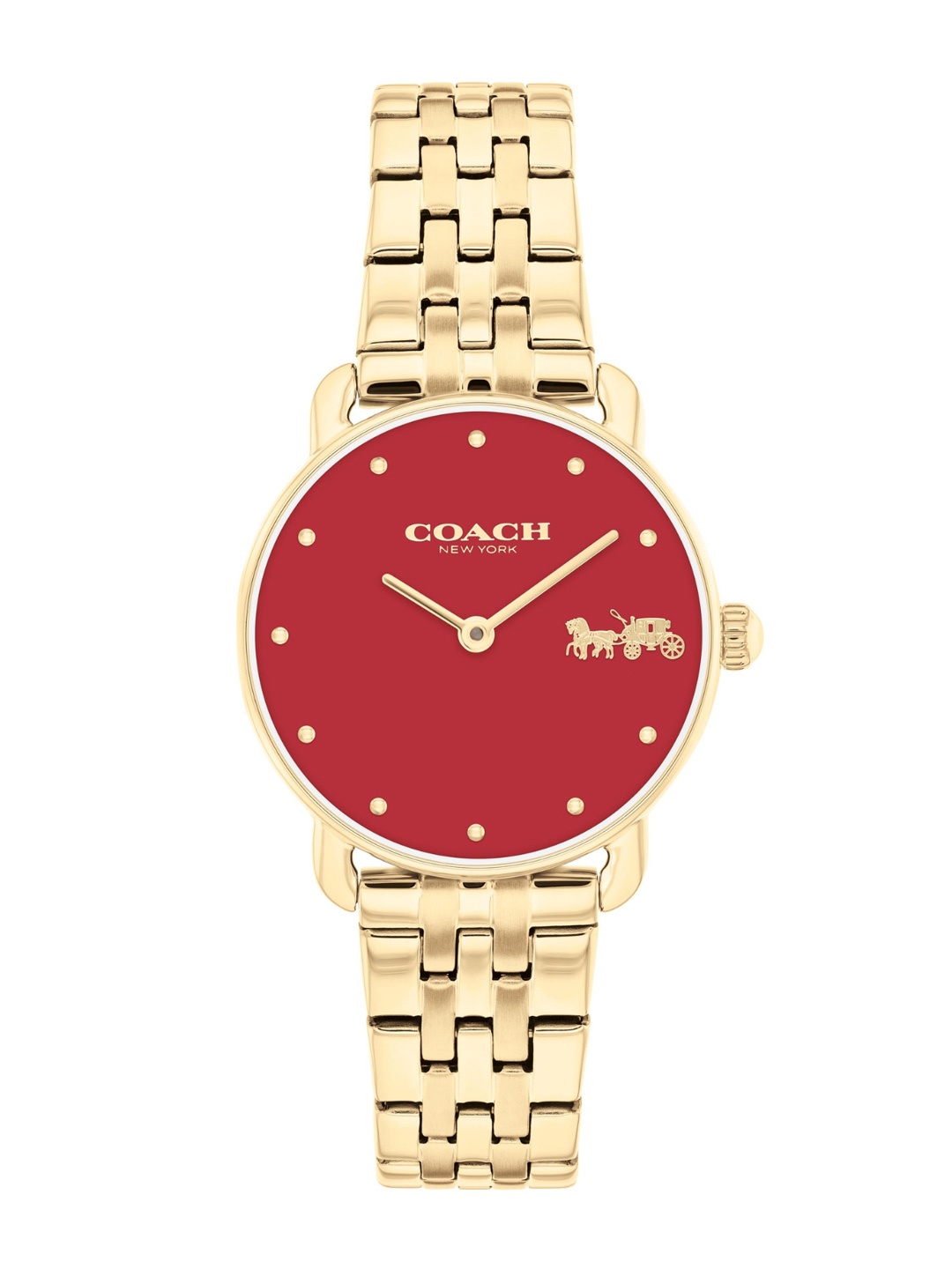 

Coach Women Round Dial & Bracelet Style Straps Analogue Watch 14504445, Red