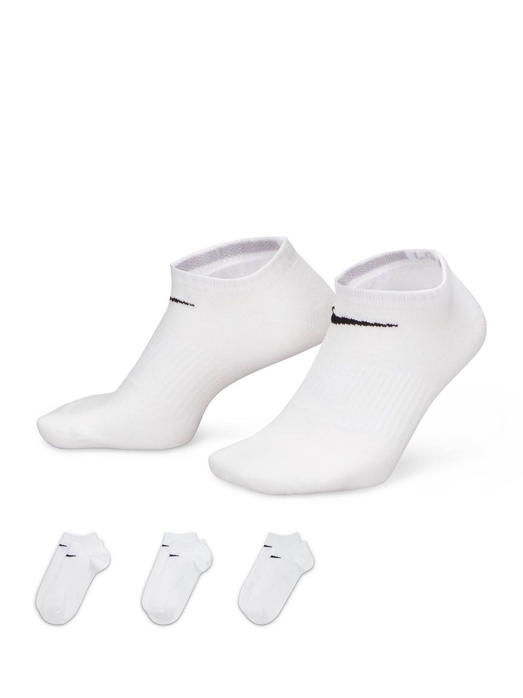

Nike Solid Performance Lightweight Training No-Show Socks (3 Pairs), White