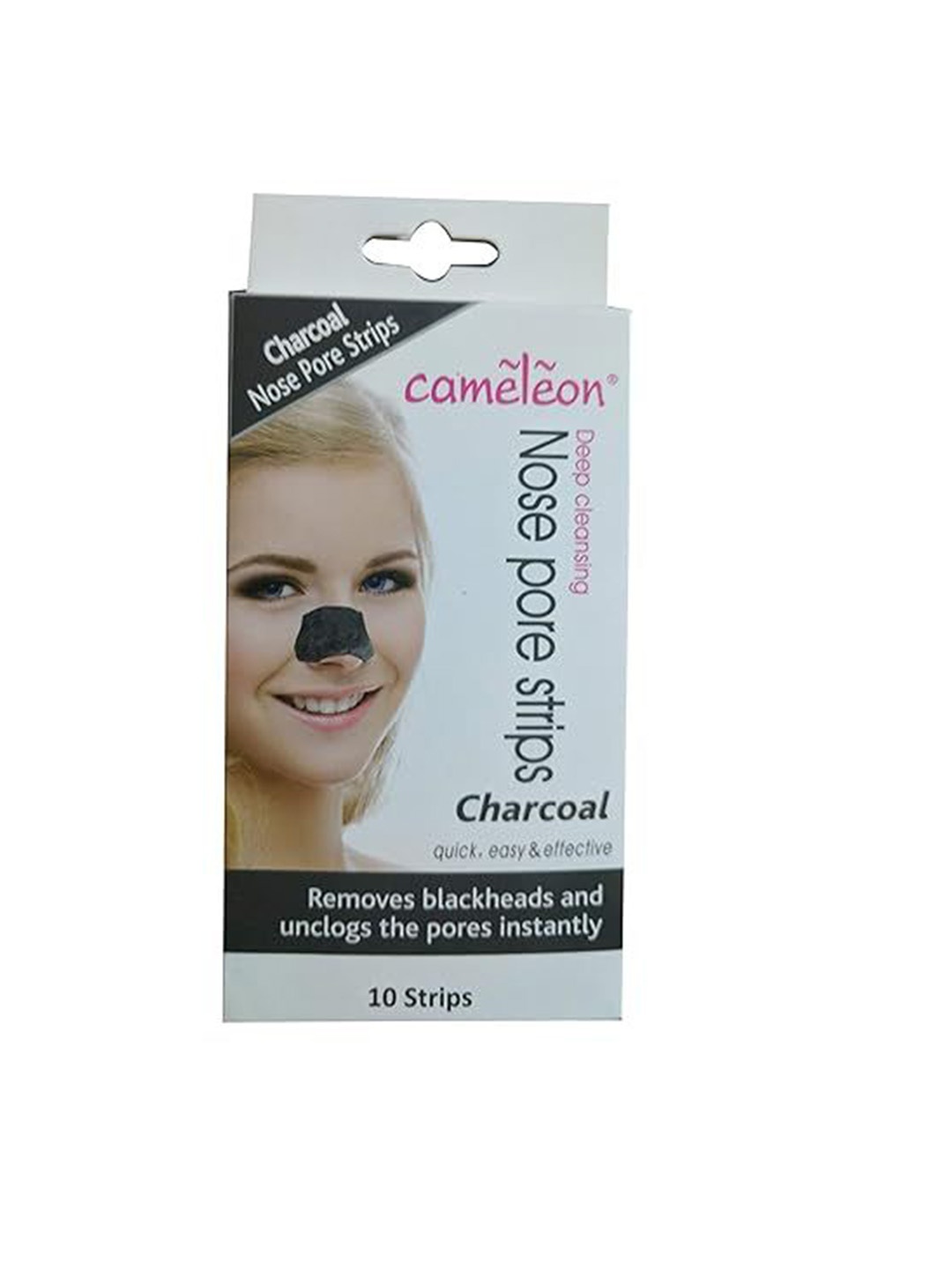 

Cameleon Deep Cleansing Nose Pore Blackhead Removal Strips-Charcoall-10 Strips, Black