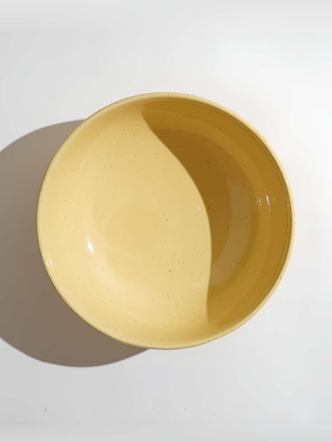 

AMALAFIEE CERAMICS Yellow Ceramic Microwave Safe Glossy Serving Bowl