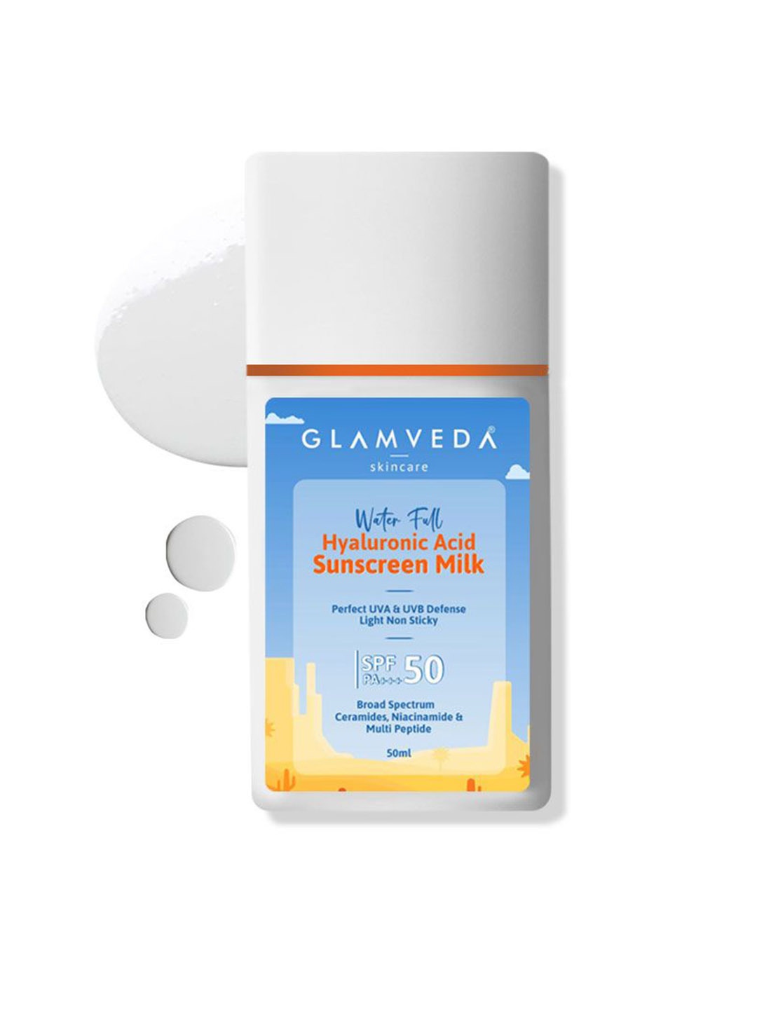 

GLAMVEDA SPF 50 PA++++ Ultra Light Water Sunscreen- 50ml, White