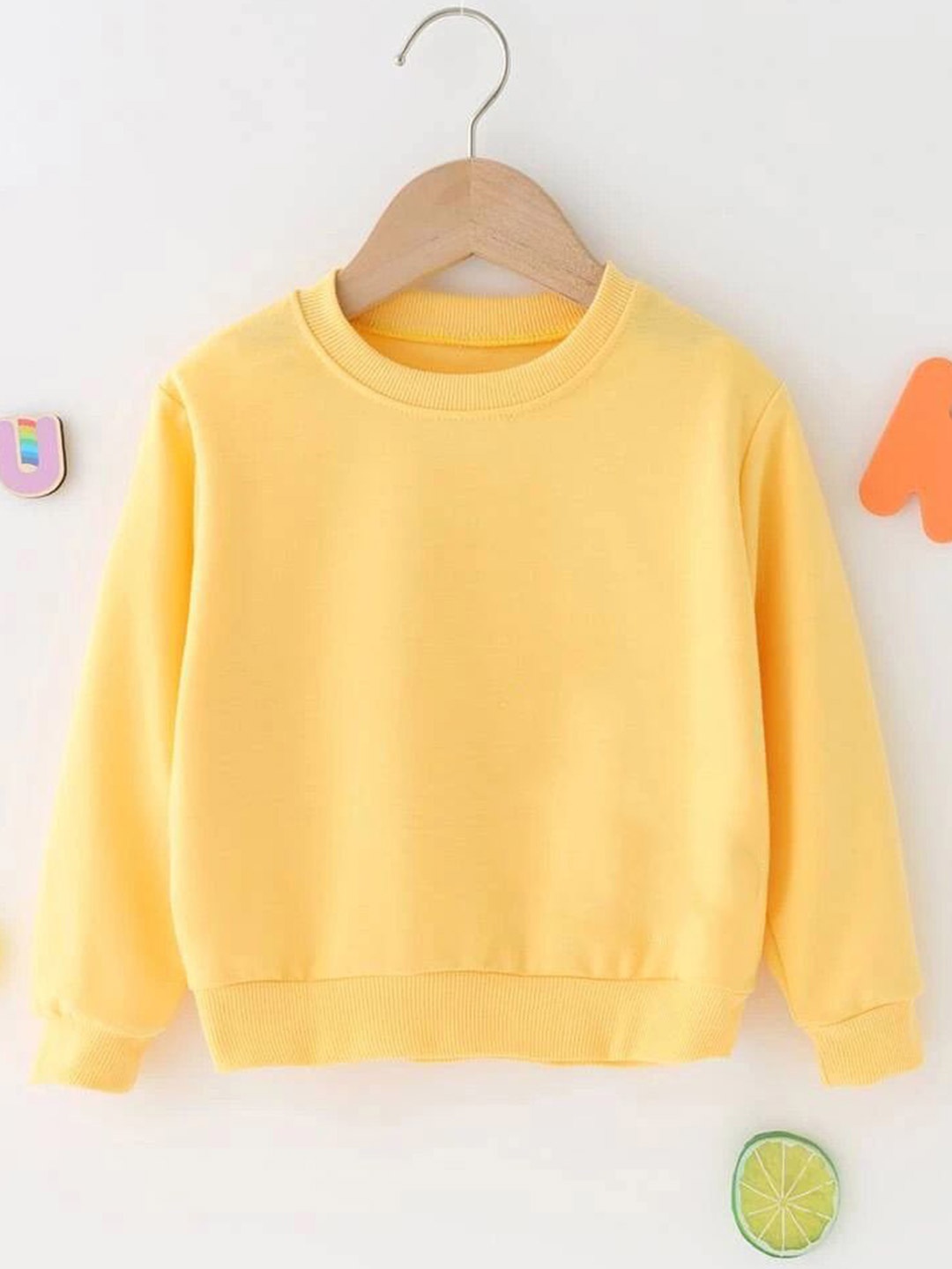 

TABADTOD Unisex Kids Solid Hooded Sweatshirt, Yellow