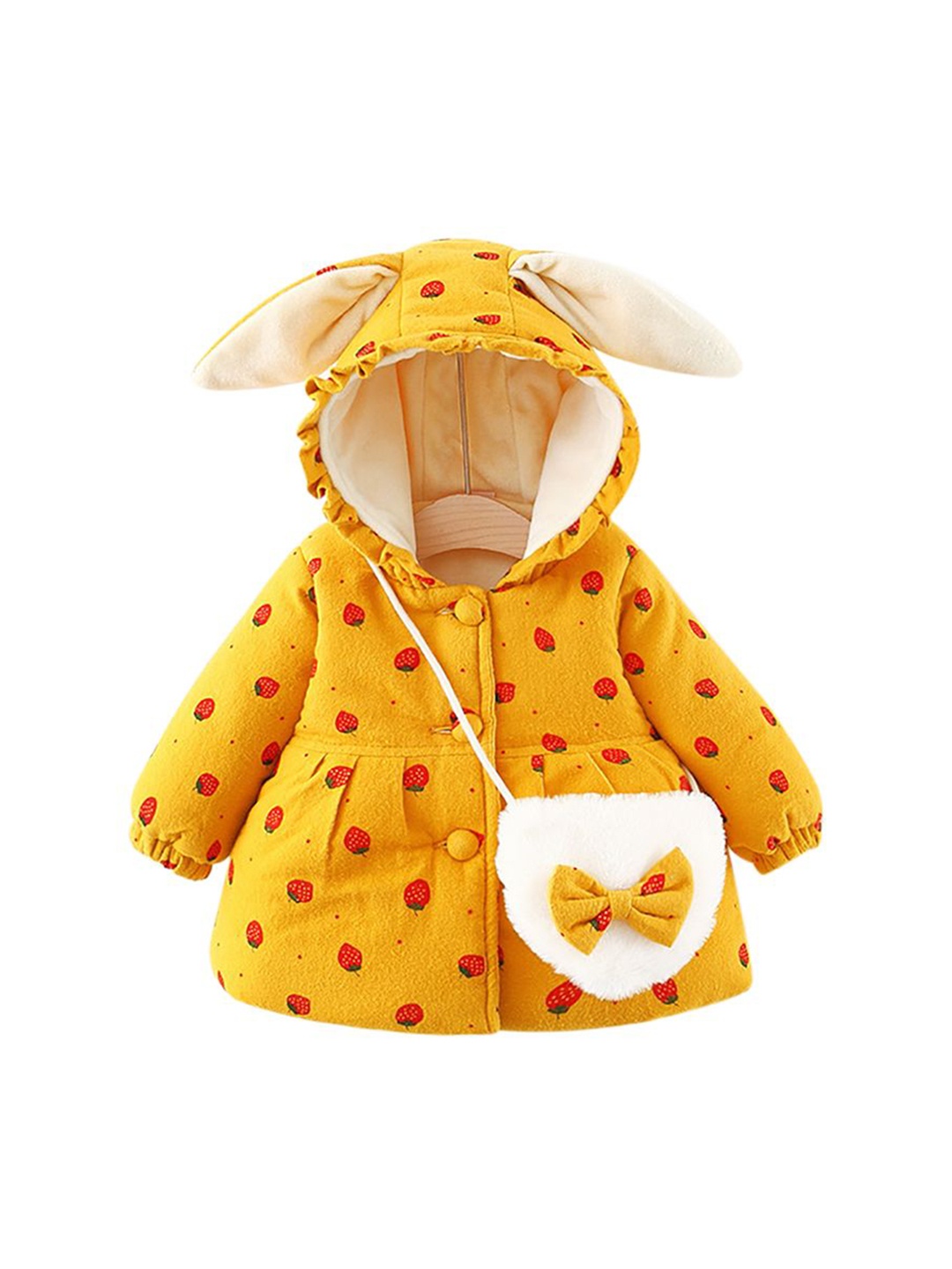 

StyleCast x Revolte Girls Printed Single-Breasted Overcoat, Yellow