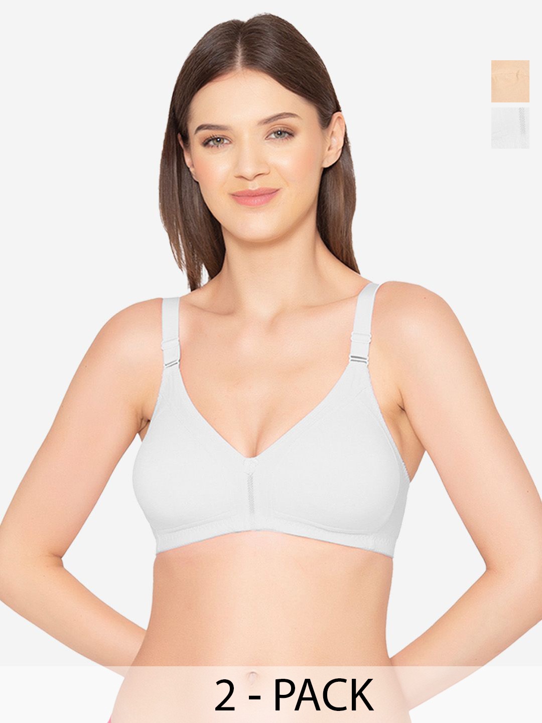 

GROVERSONS Paris Beauty Solid Bra Full Coverage Non Padded Non-Wired, Beige