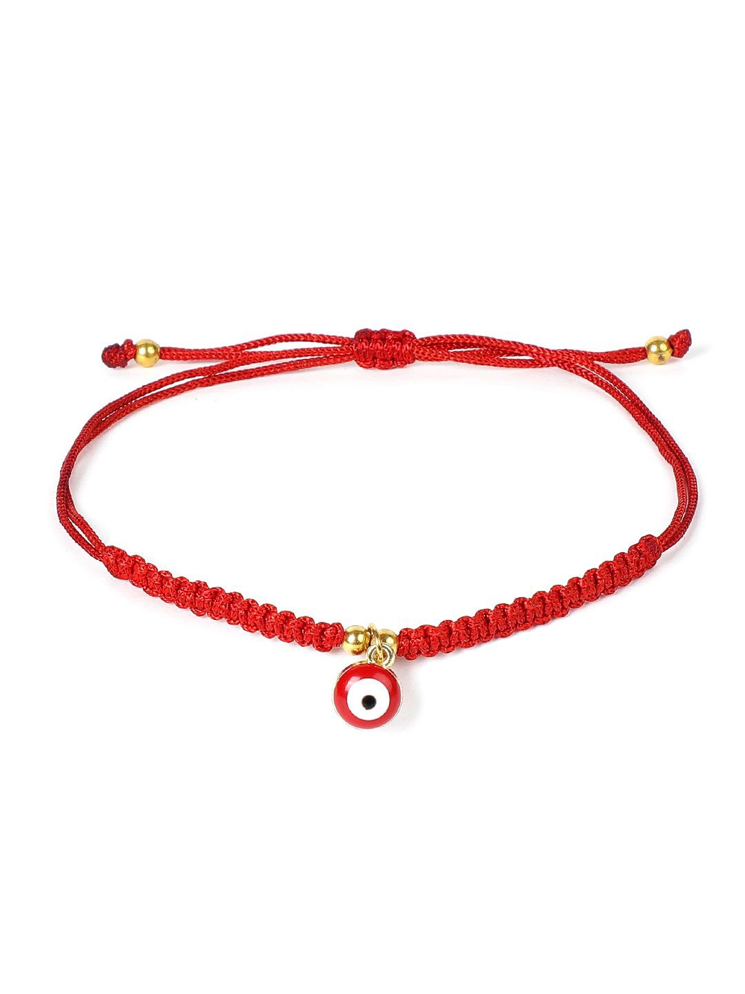 

EL REGALO Unisex Evil Eye Charm Bracelet, Red