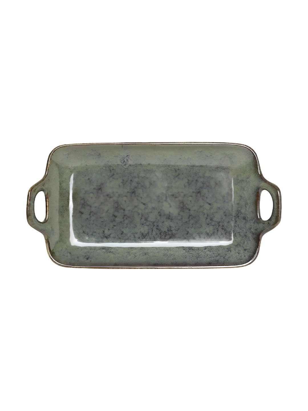 

AMALAFIEE CERAMICS Green Microwave Safe Serving Tray