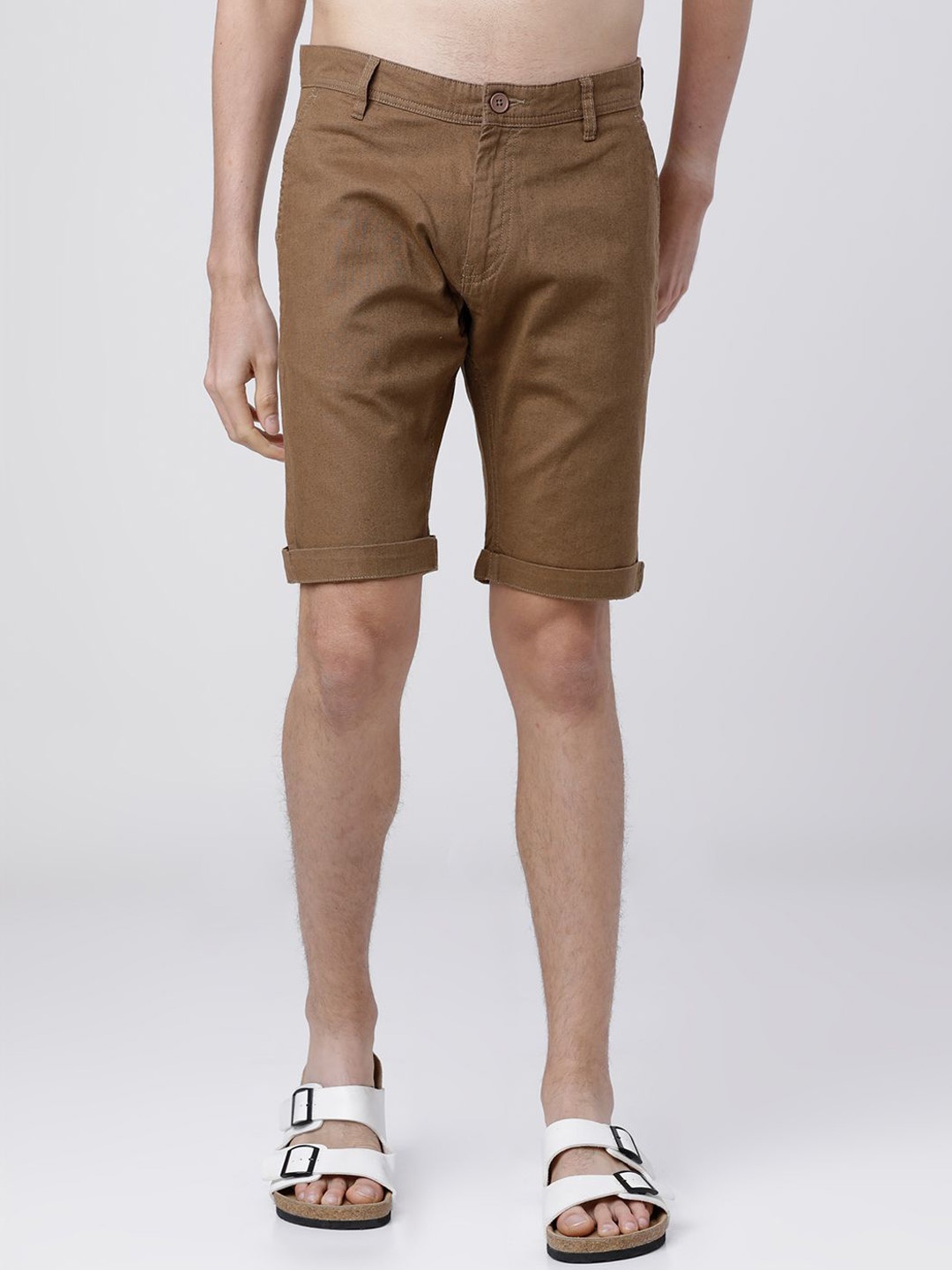 

HIGHLANDER Men Slim Fit Shorts, Brown