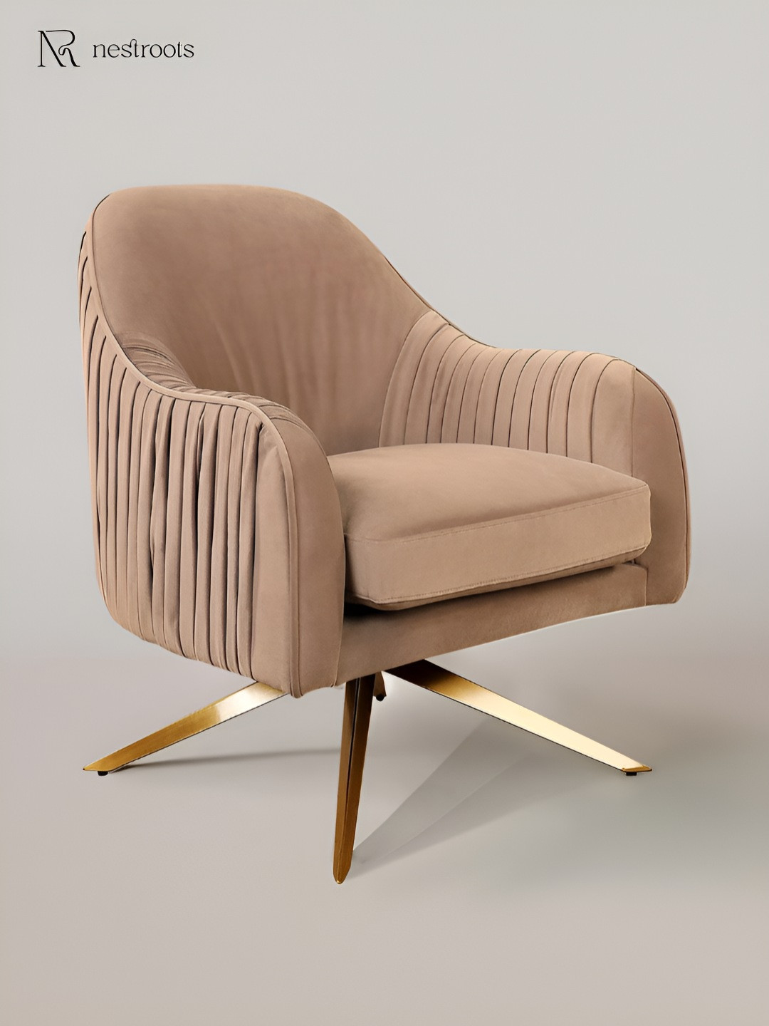 

nestroots Brown Cushioned Lounge Chair