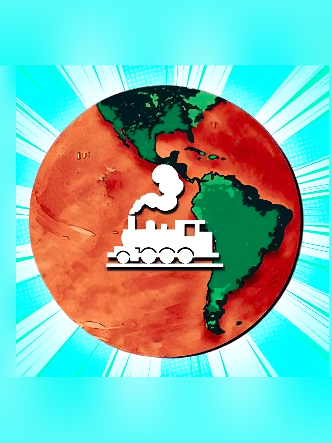 

Entertainment Store Train Around the Globe Magnet, Orange