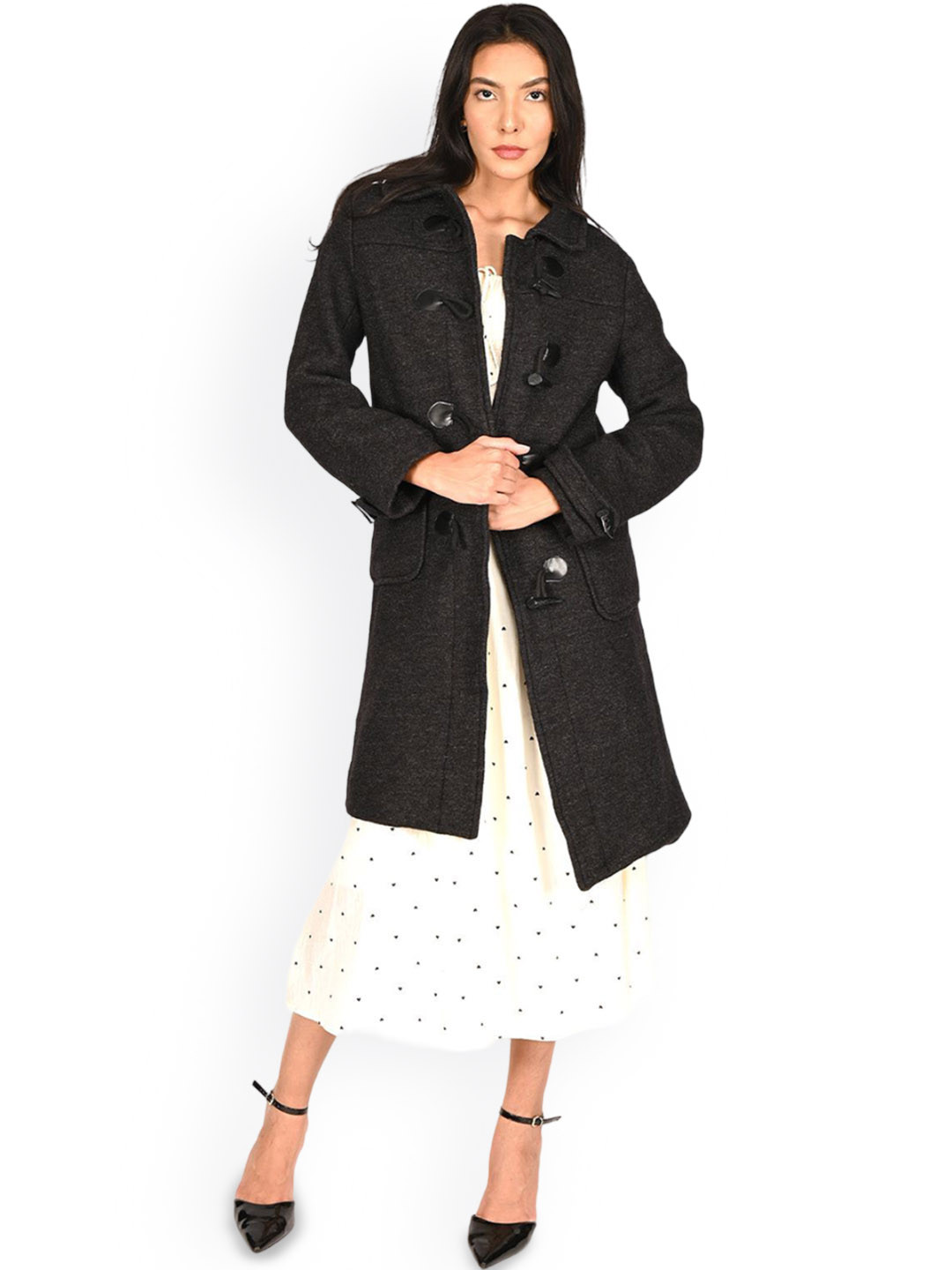 

ODETTE Women Longline Tailored Jacket, Grey