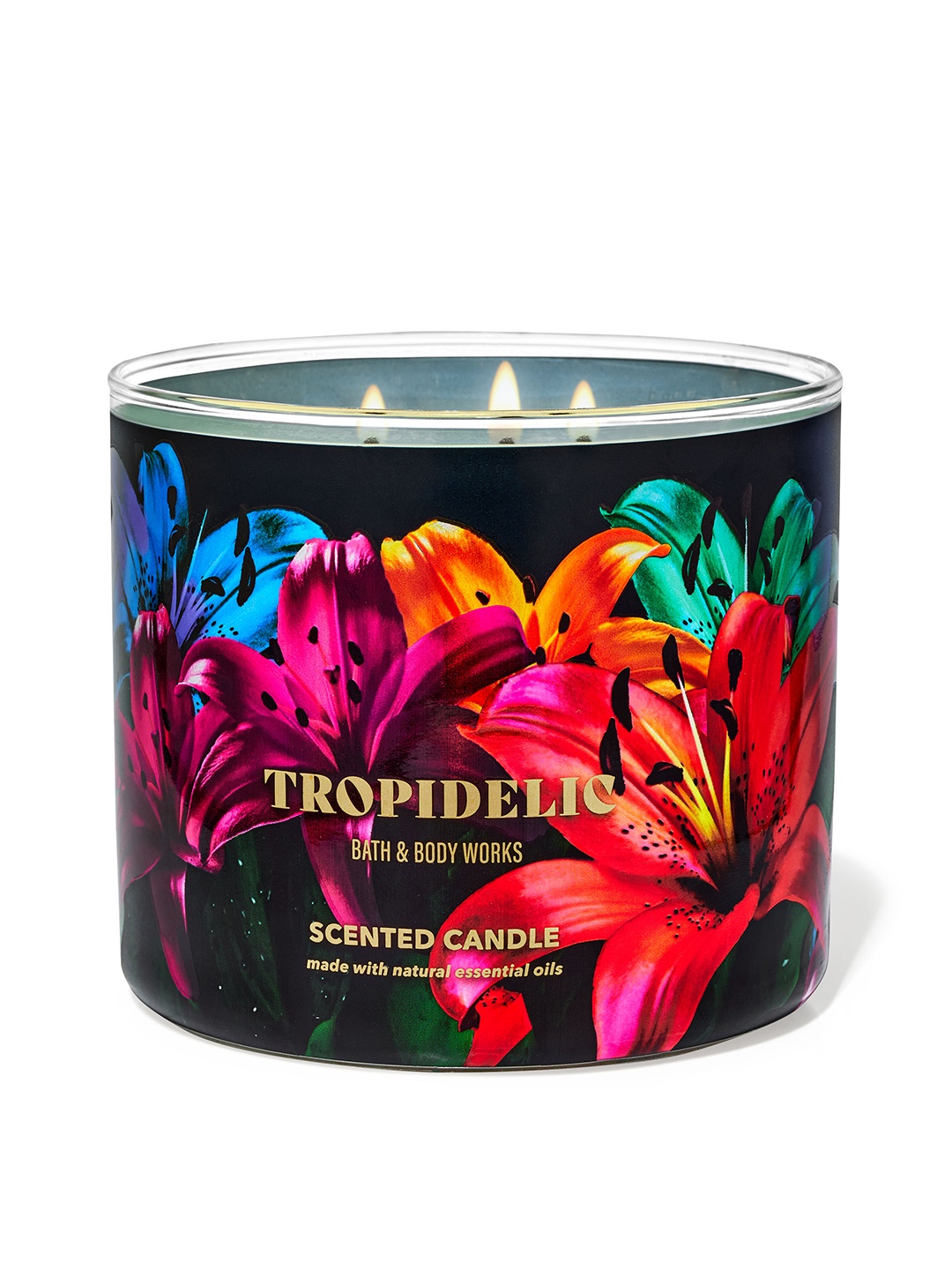

Bath & Body Works Tropidelic 3-Wick Candle with Essential Oils - 411 g, Black