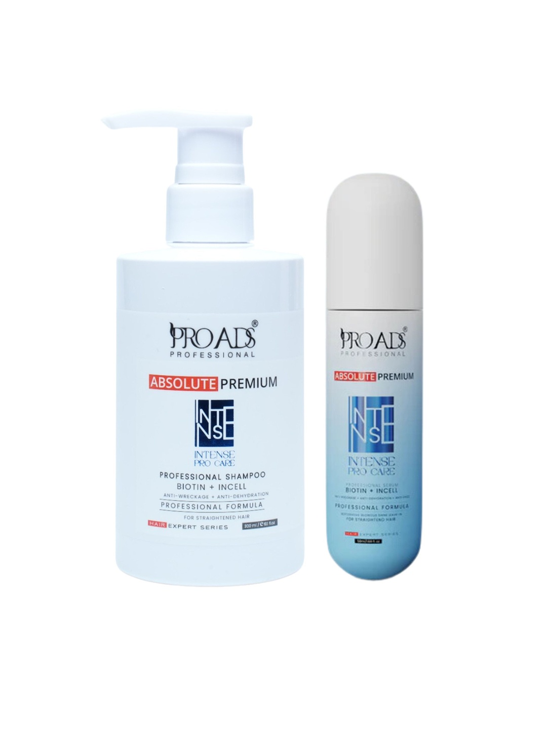 

PROADS Set Of 2 Intense Pro Shampoo- 300ml & Serum- 50ml, White