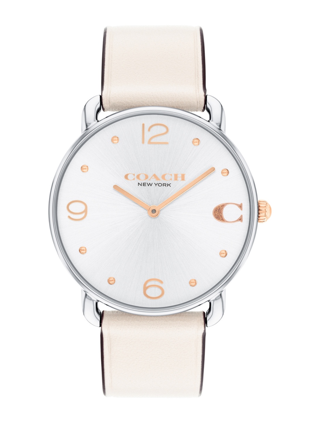 

Coach Women Elliot Dial & Leather Straps Analogue Watch 14504200, Silver