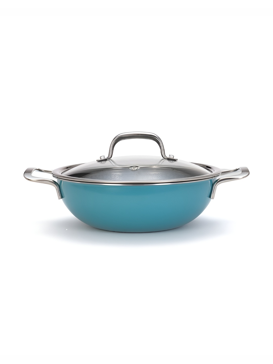 

ARTTDINOX Silver-Toned Dishwasher Safe Stainless Steel Kadhai and Wok