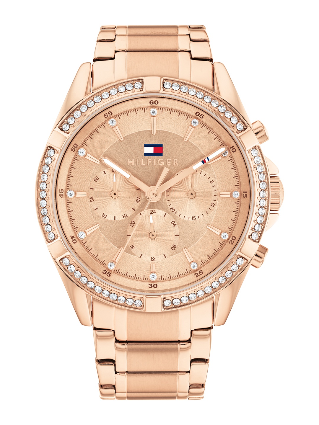 

Tommy Hilfiger Women Kenzie Bracelet Style Straps Analogue Multifunction Watch TH1782617, Rose gold