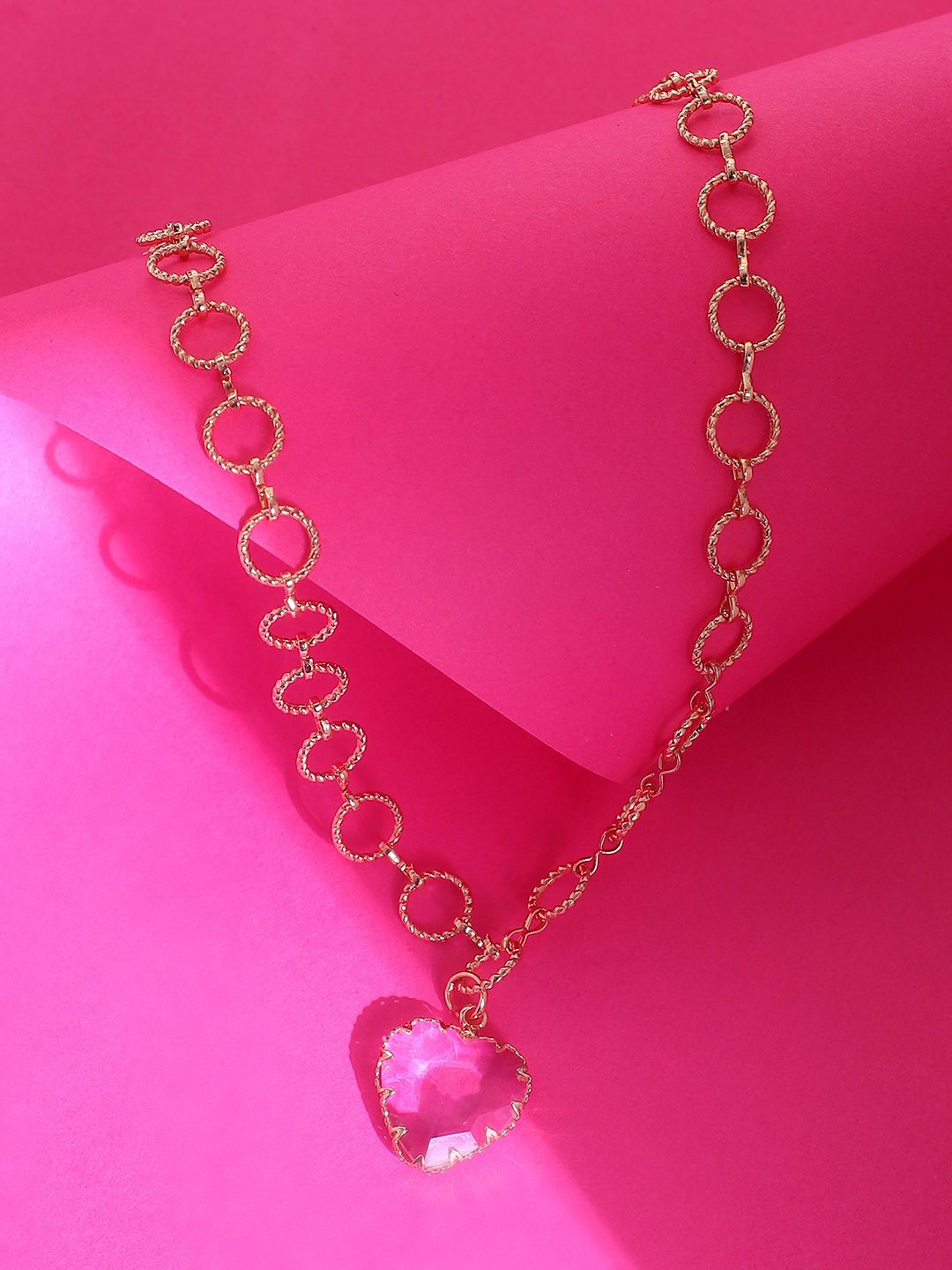 

ELLE Gold Plated Artificial Stones Necklace