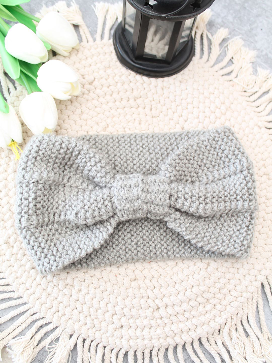 

Velvery Women Chill Wrap Headband, Grey