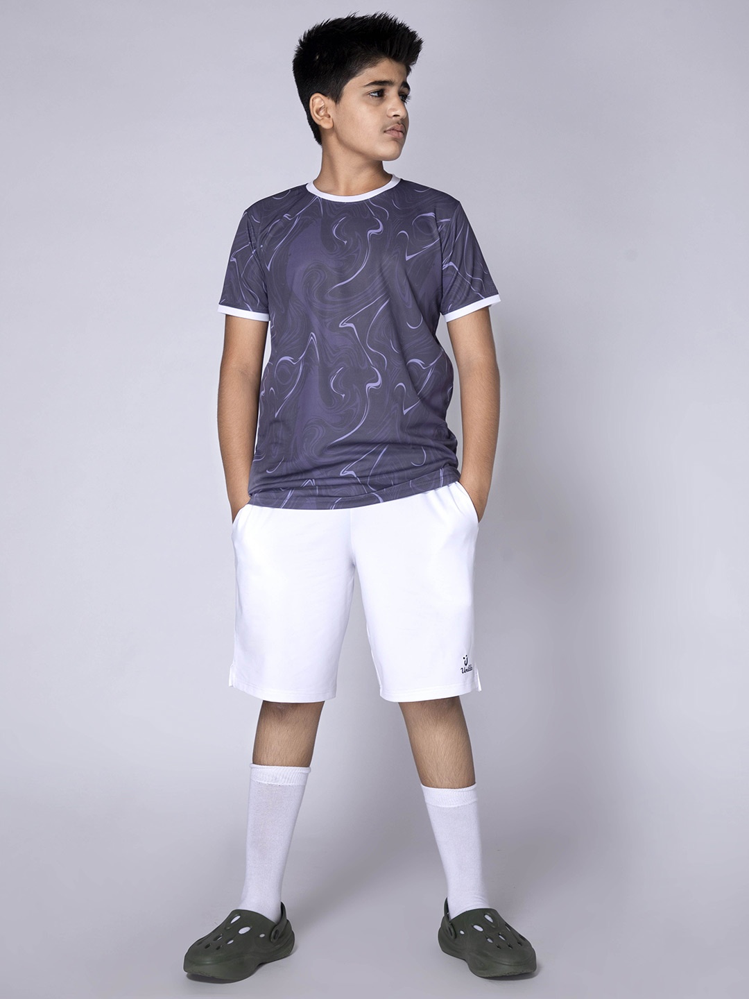 

UMILDO Boys Printed T-shirt with Shorts, Blue