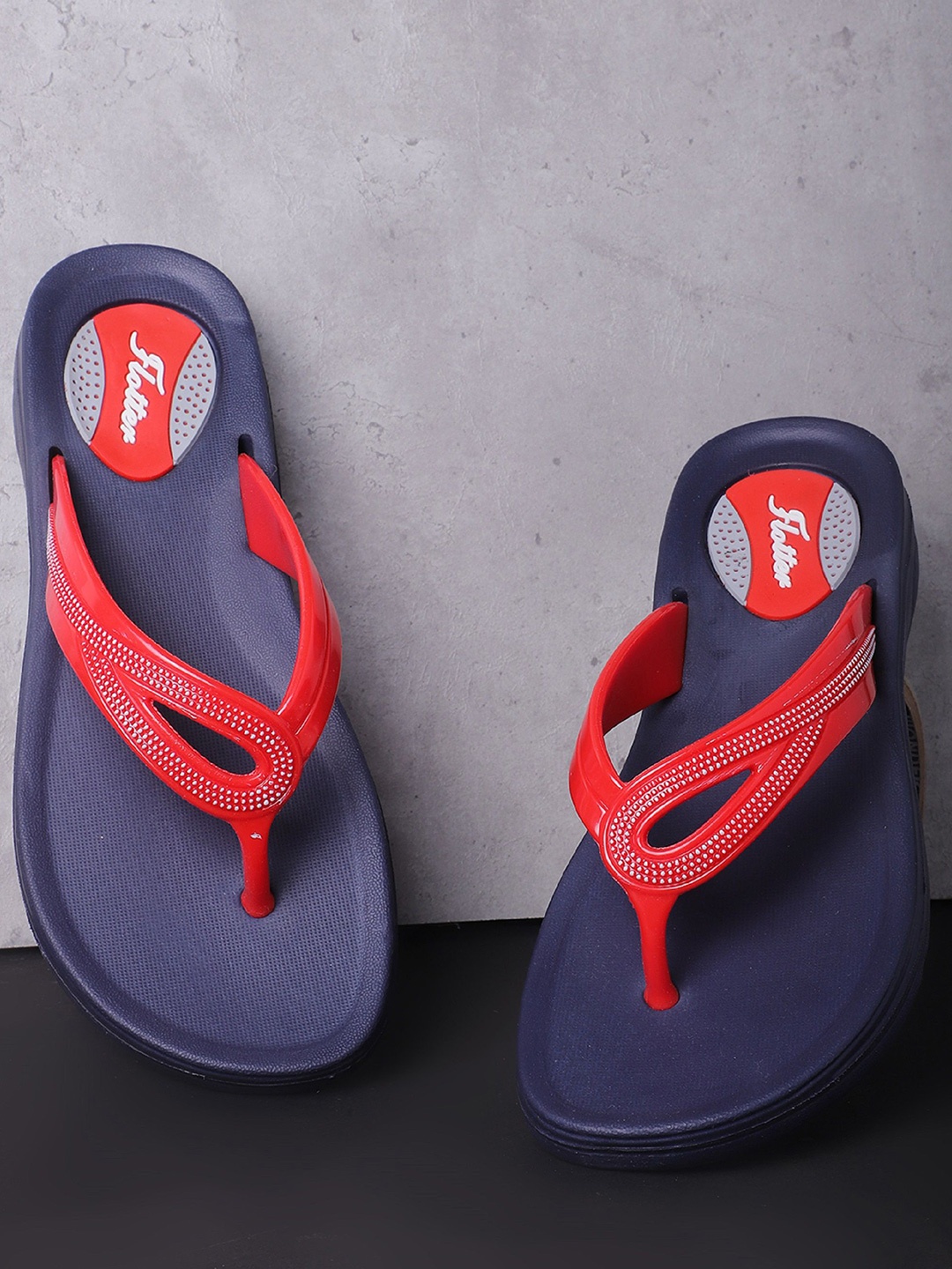 

Action Women Rubber Thong Flip-Flops, Navy blue