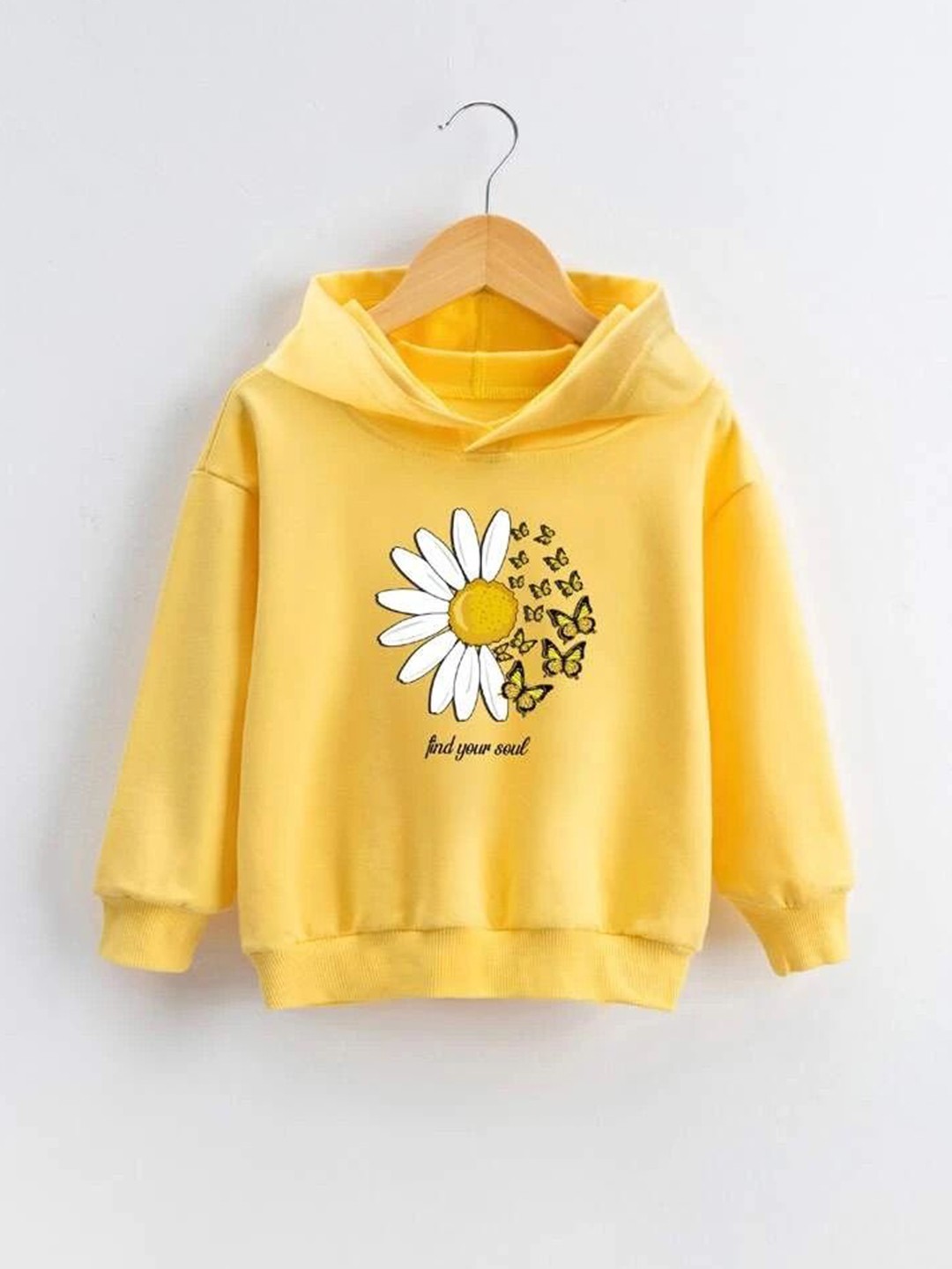 

TABADTOD Unisex Kids Graphic Printed Hooded Sweatshirt, Yellow