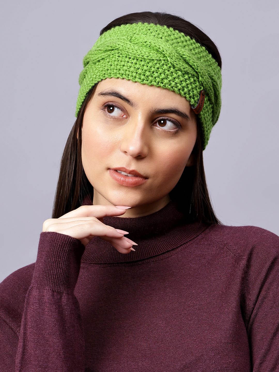 

Velvery Women Chill Wrap Headband, Olive