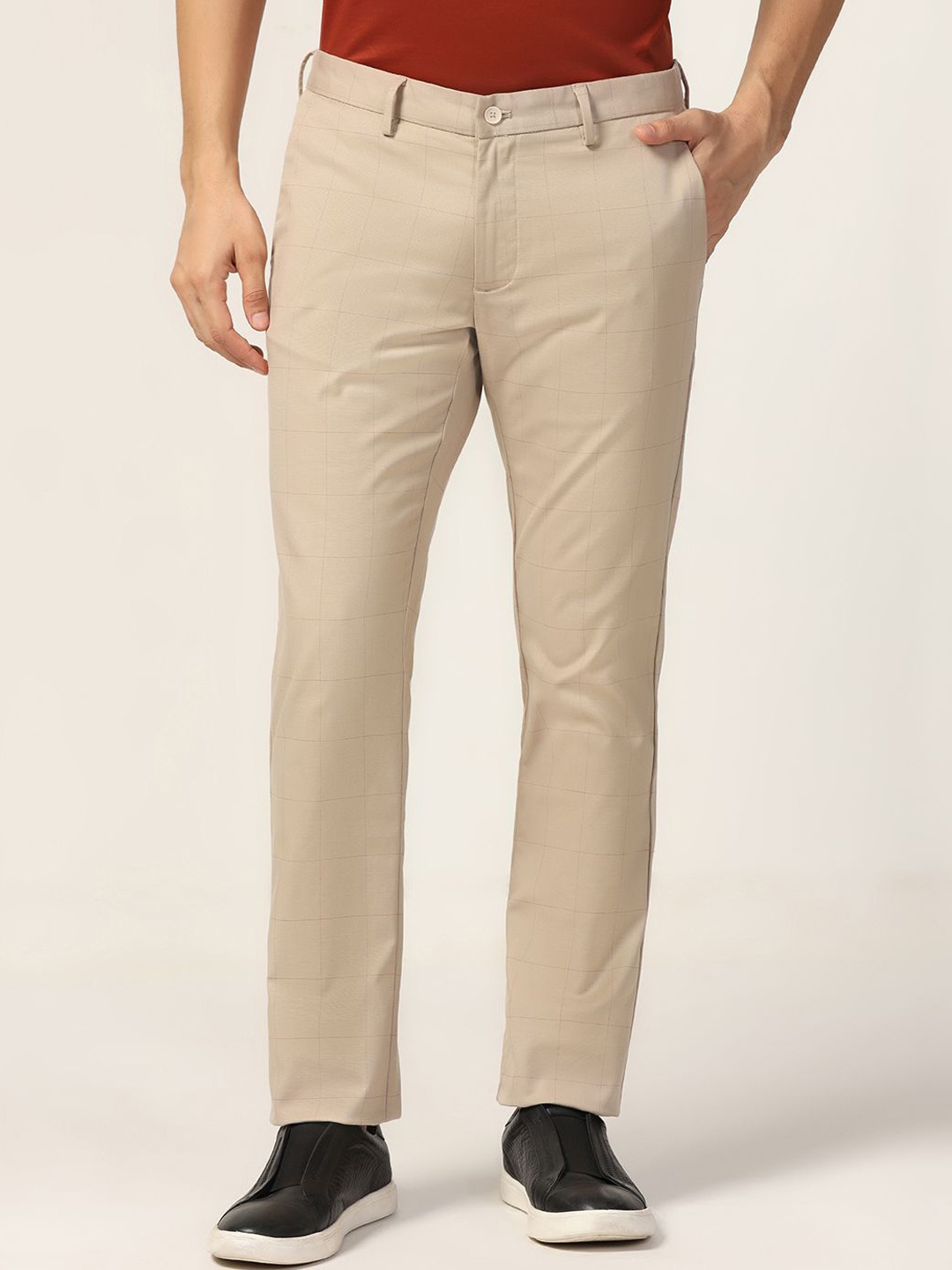 

Blackberrys Men Slim Fit Chinos Trousers, Beige