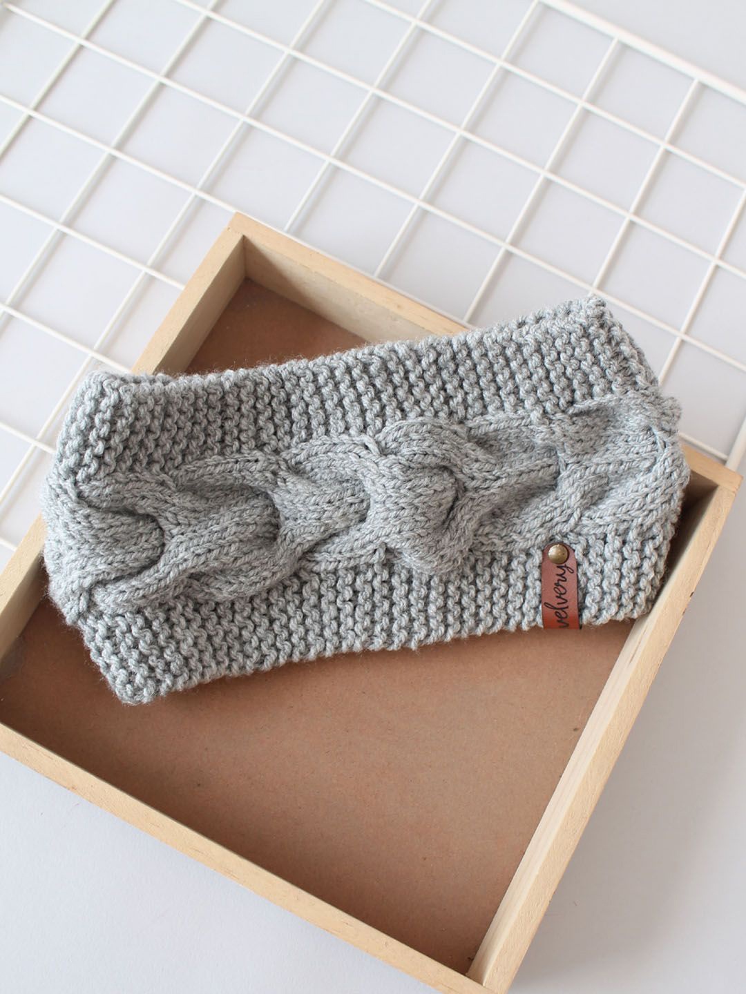

Velvery Women Chill Wrap Headband, Grey