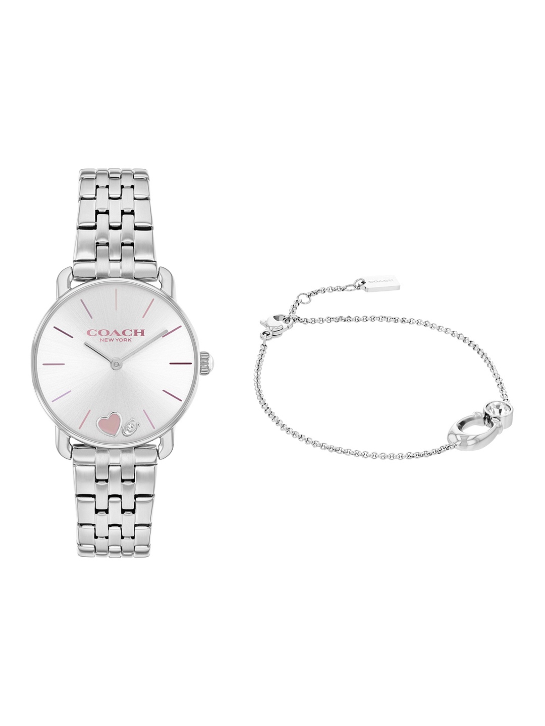 

Coach Women Elliot Analogue Watch 14000110, Silver