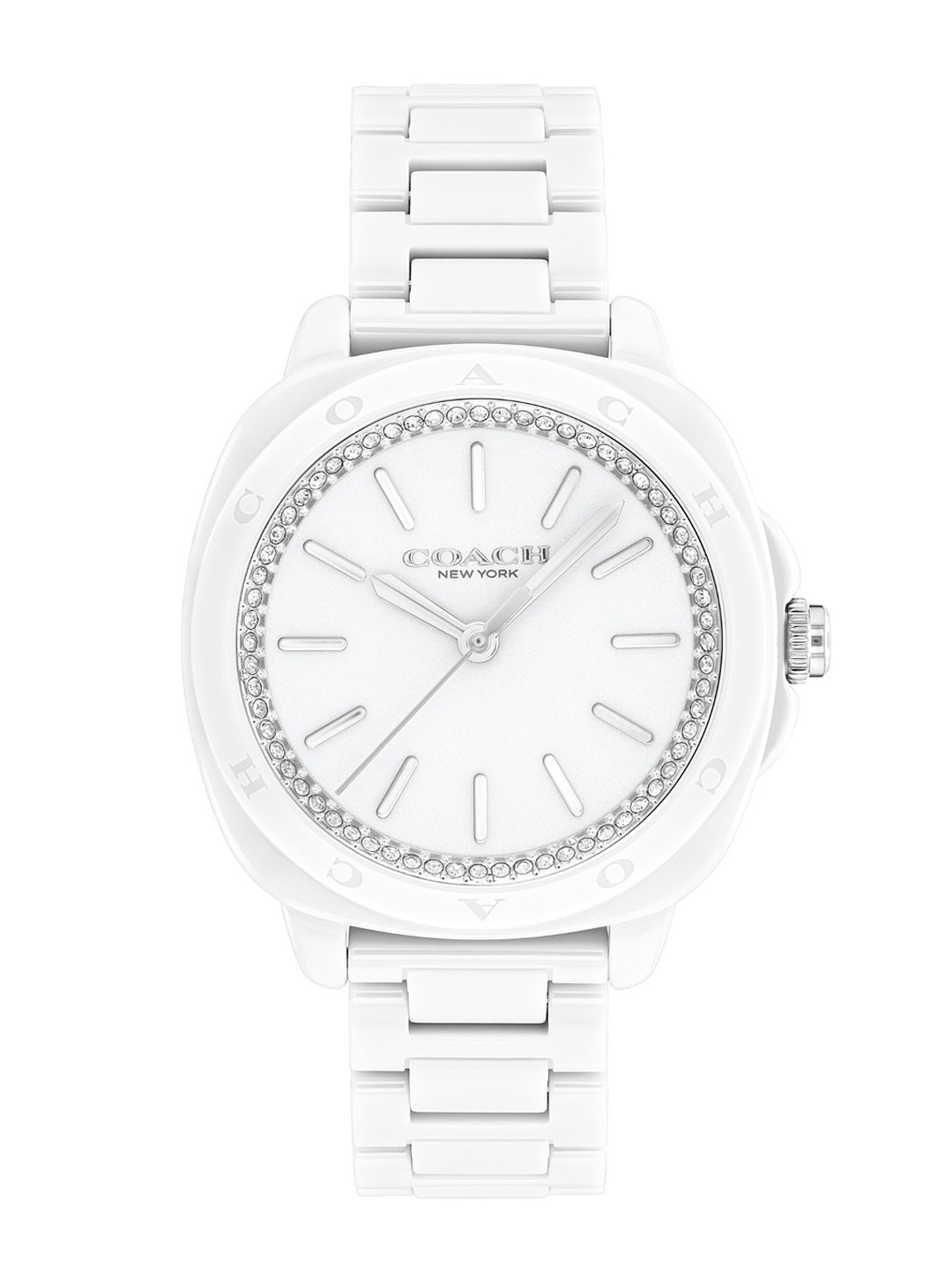 

Coach Women Kitt Embellished Dial Analogue Watch 14504401, White