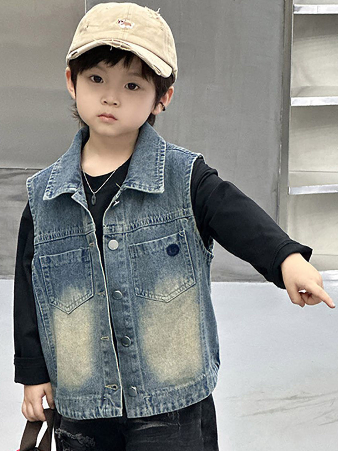 

StyleCast x Revolte Boys Outdoor Open Front Jacket, Blue