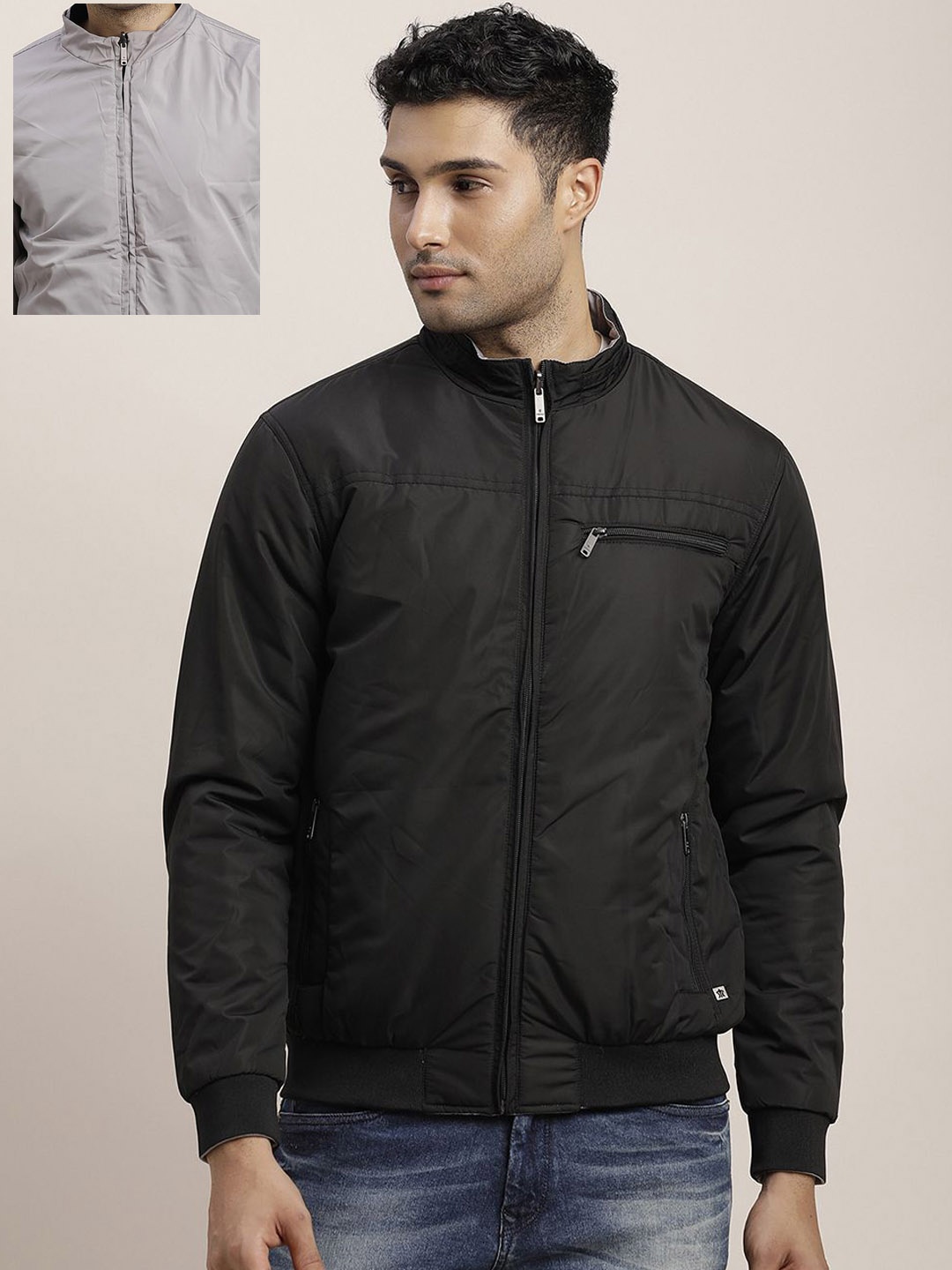 

Turtle Men Reversible Padded Jacket, Black