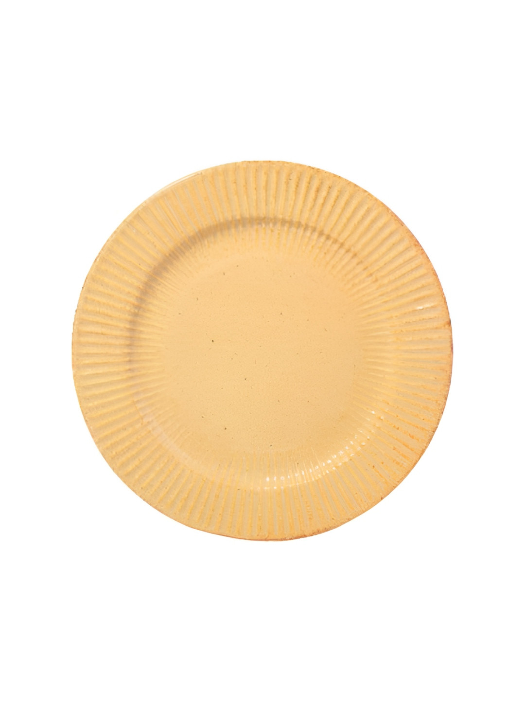 

AMALAFIEE CERAMICS Peach & Black 2 Pieces Textured Matte Ceramic Microwave Safe Plate