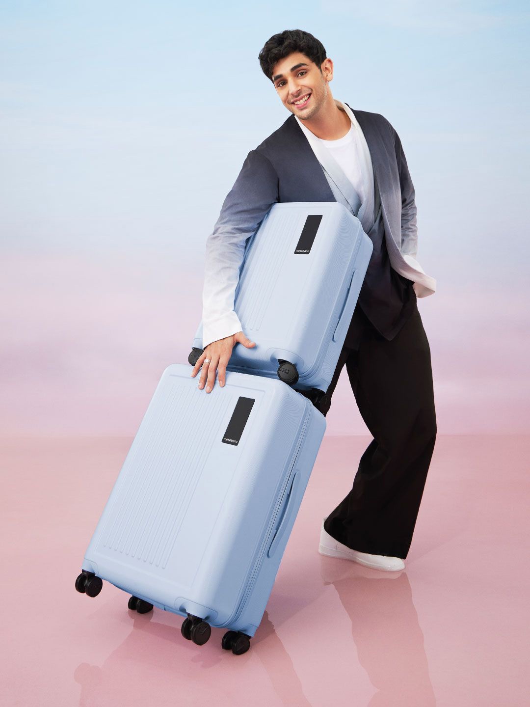 

MOKOBARA The Transit Wave Set Of 2 Hard-Sided Trolley Bag Suitcase, Blue