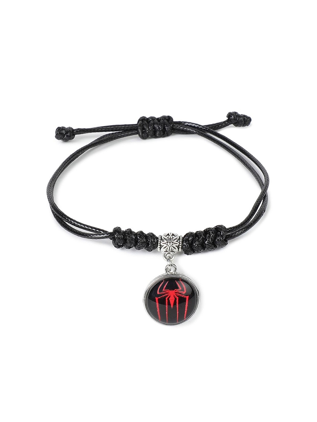 

EL REGALO Boys Spider Charm Bracelet, Black