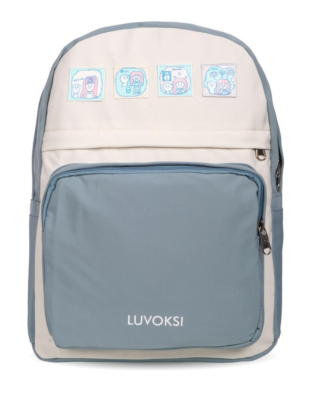 

Luvoksi Women Colourblocked Up To 14 Inch Ergonomic Backpack, Blue