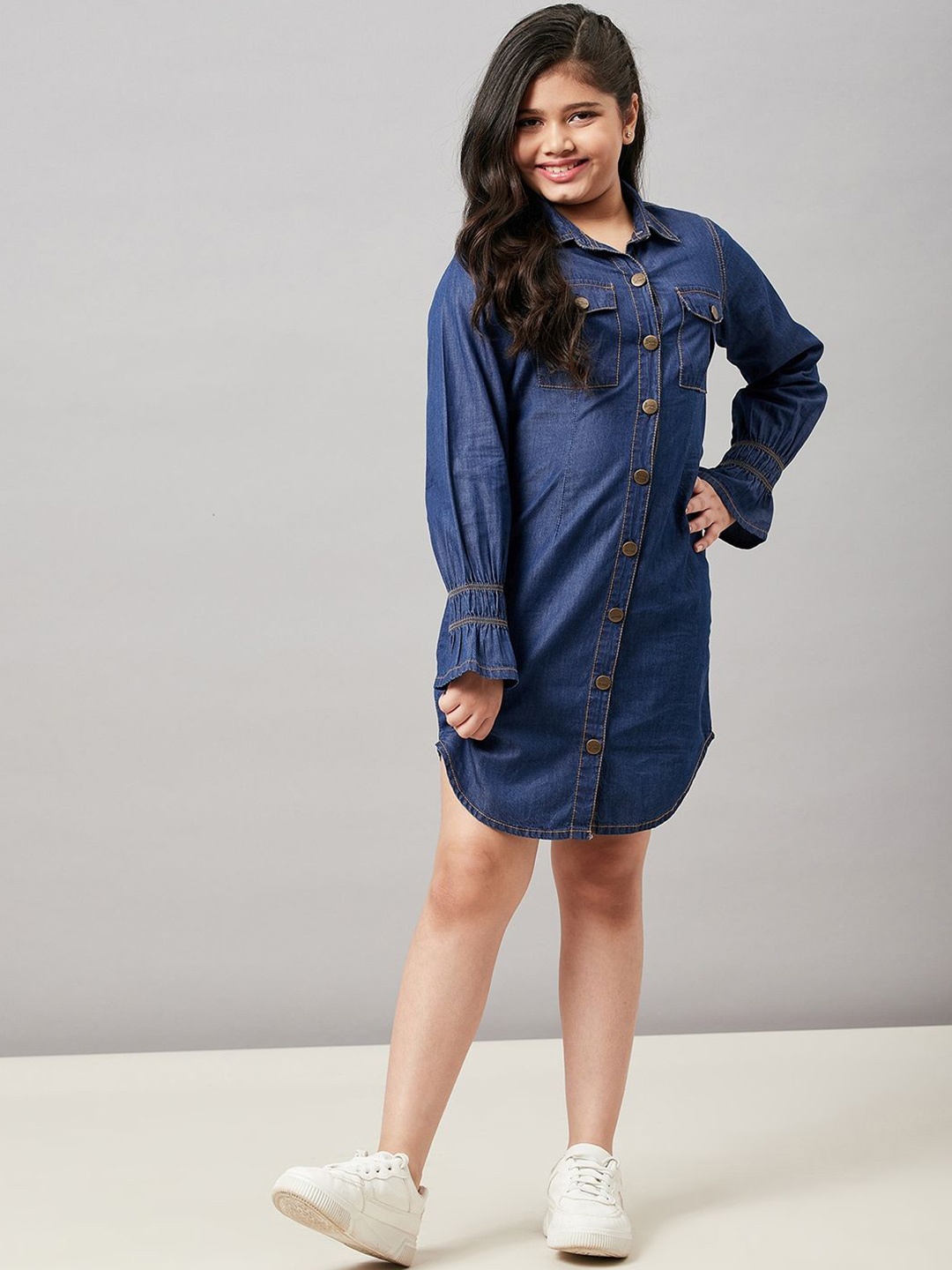 

Stylo Bug Denim Shirt Dress, Blue