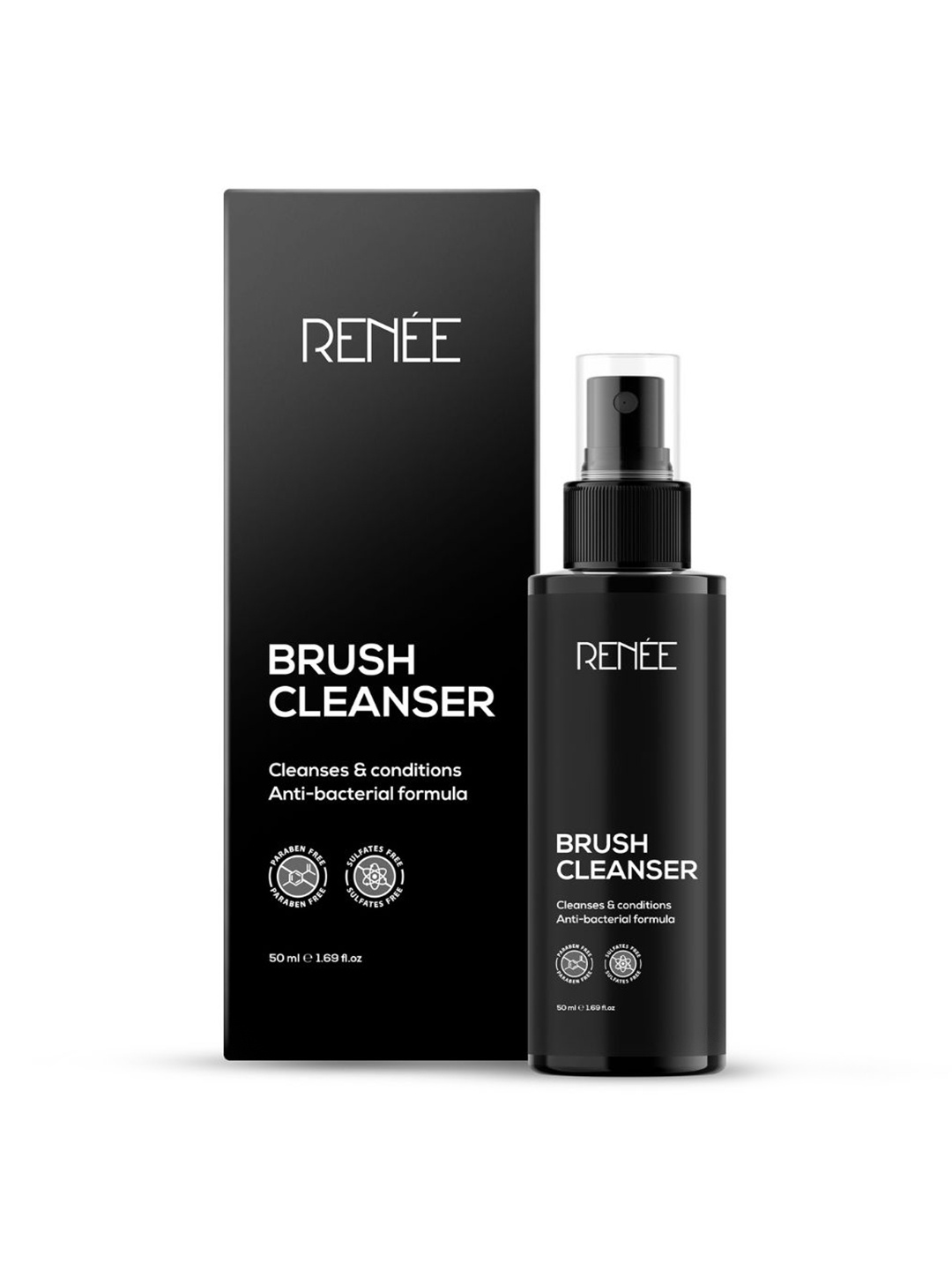 

Renee Brush Cleanser Liquid Spray - 50ml, Black