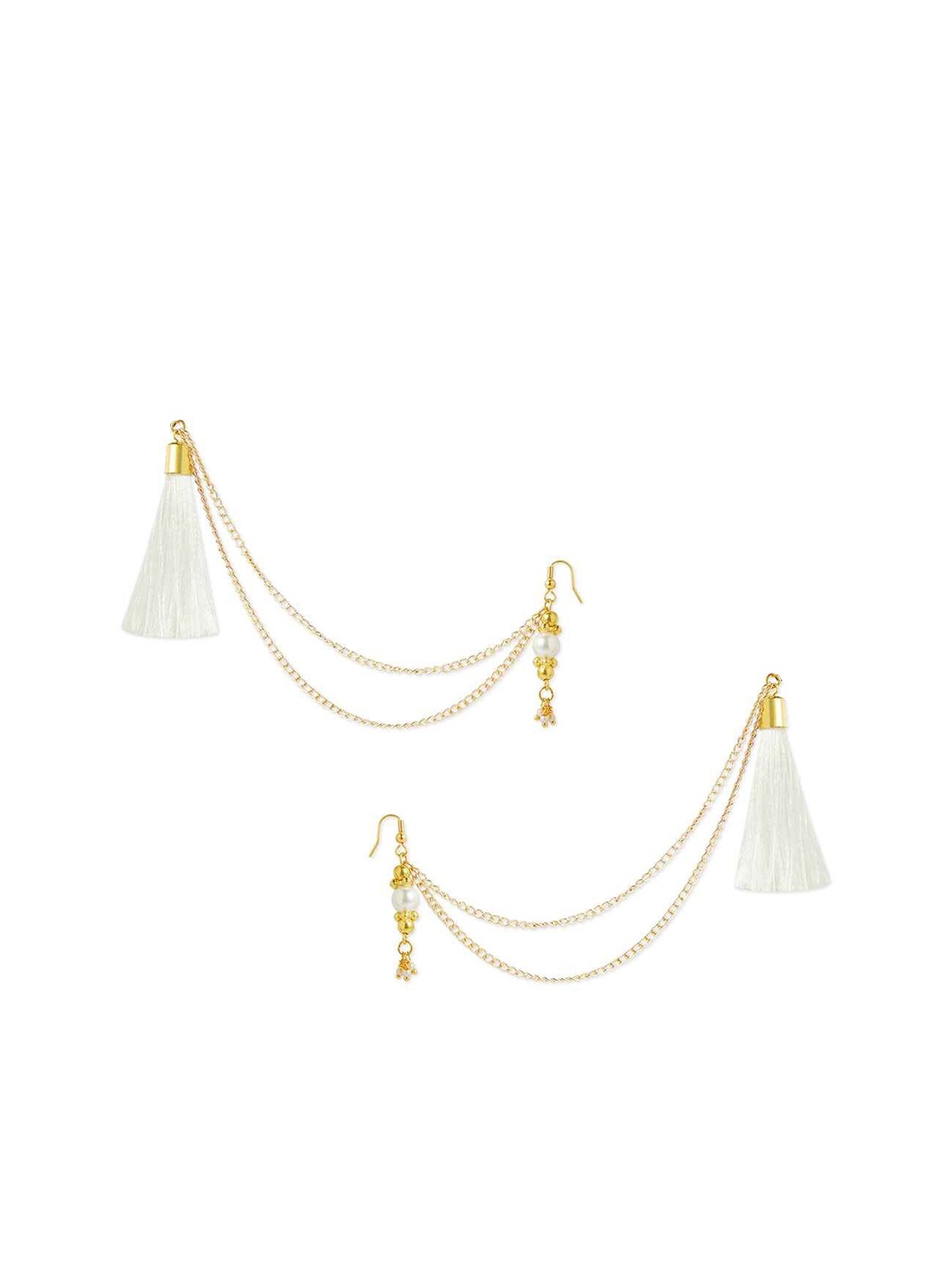 

RIBBON CANDY Classic Drop Earrings, White