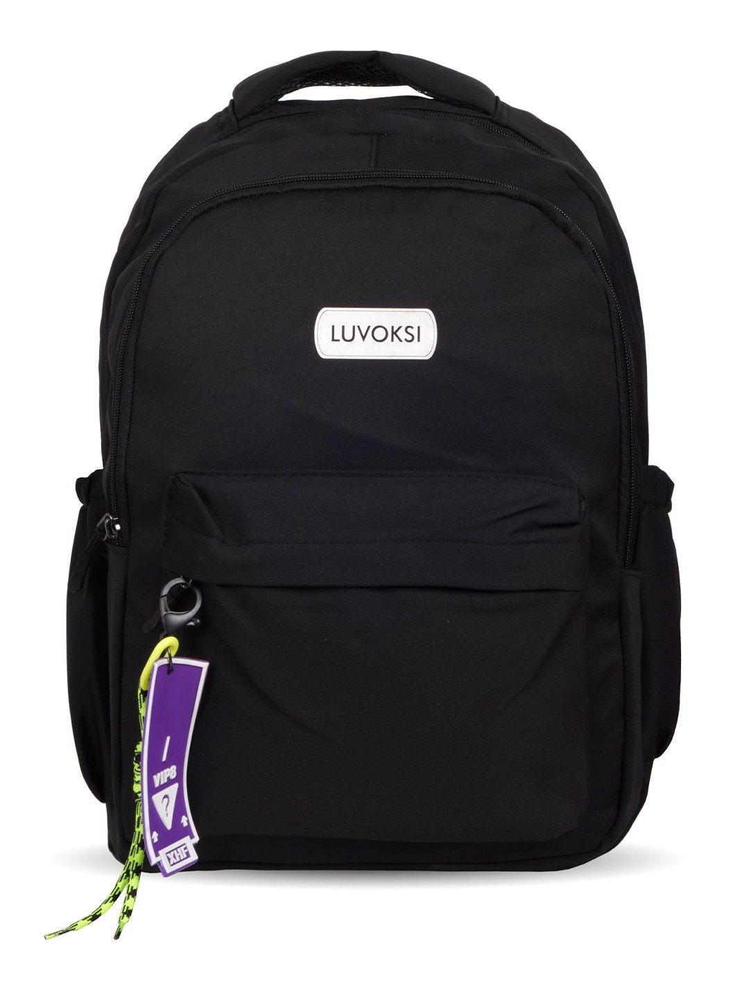 

Luvoksi Women Solid Up To 14 Inch Ergonomic Backpack, Black