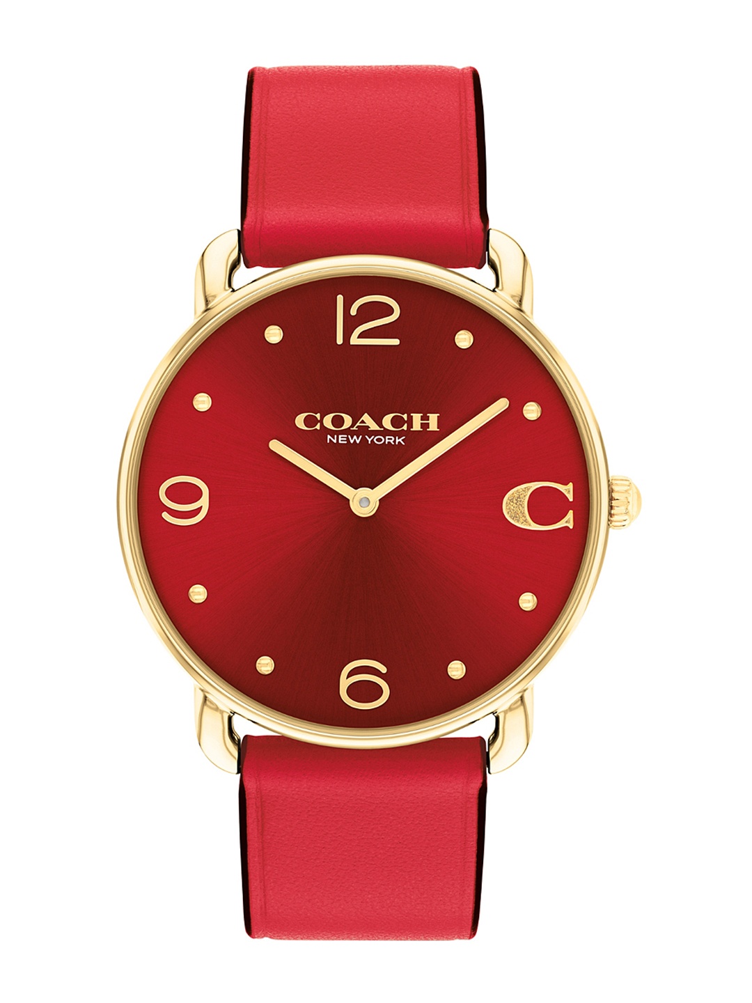 

Coach Women Elliot Leather Analogue Watch 14504249, Red